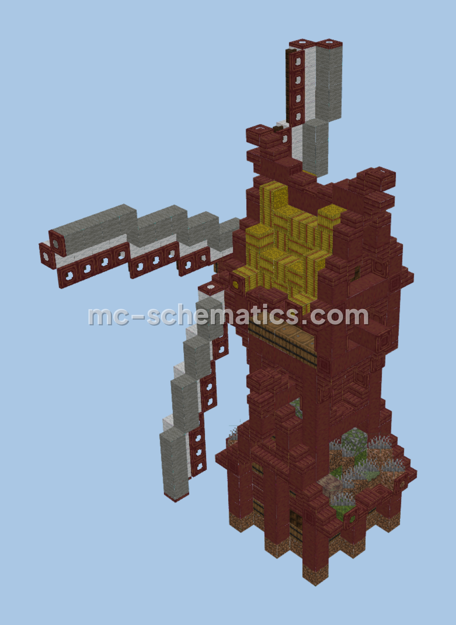 Rustic Windmill Structure Minecraft schematic preview