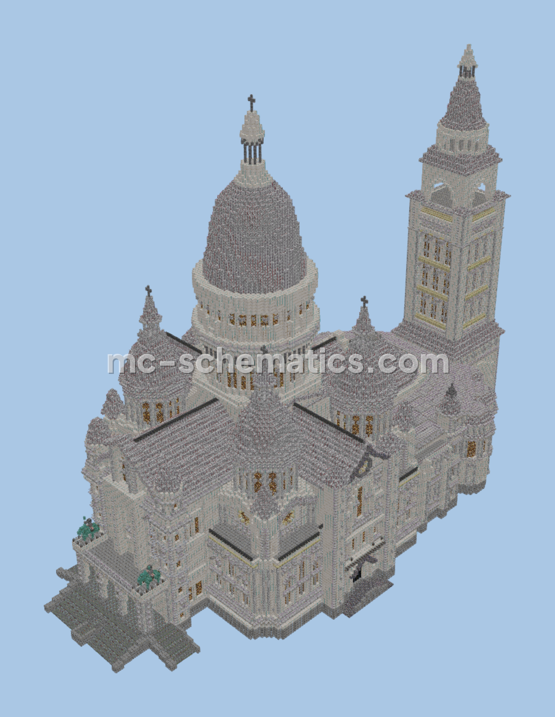 Sacred Heart Basilica Structure Minecraft schematic preview