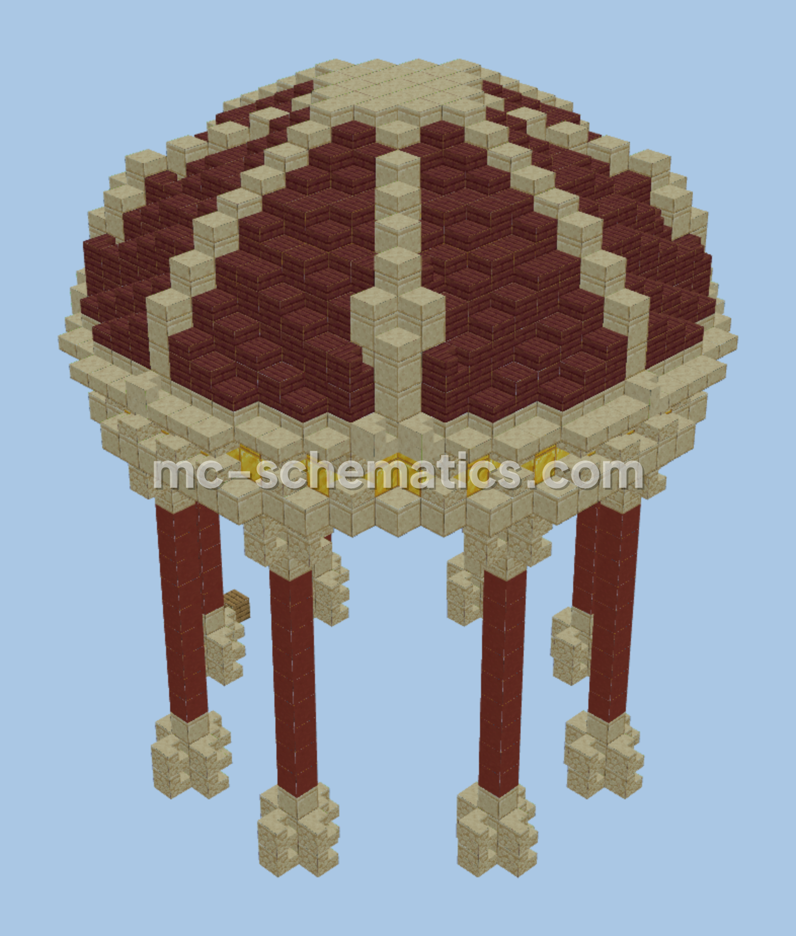 Sandstone Pergola Structure Minecraft schematic preview