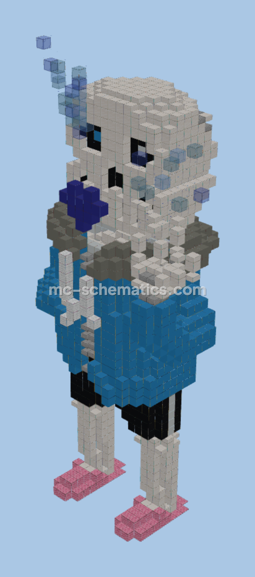 Sans Undertale Minecraft Statue Minecraft schematic preview