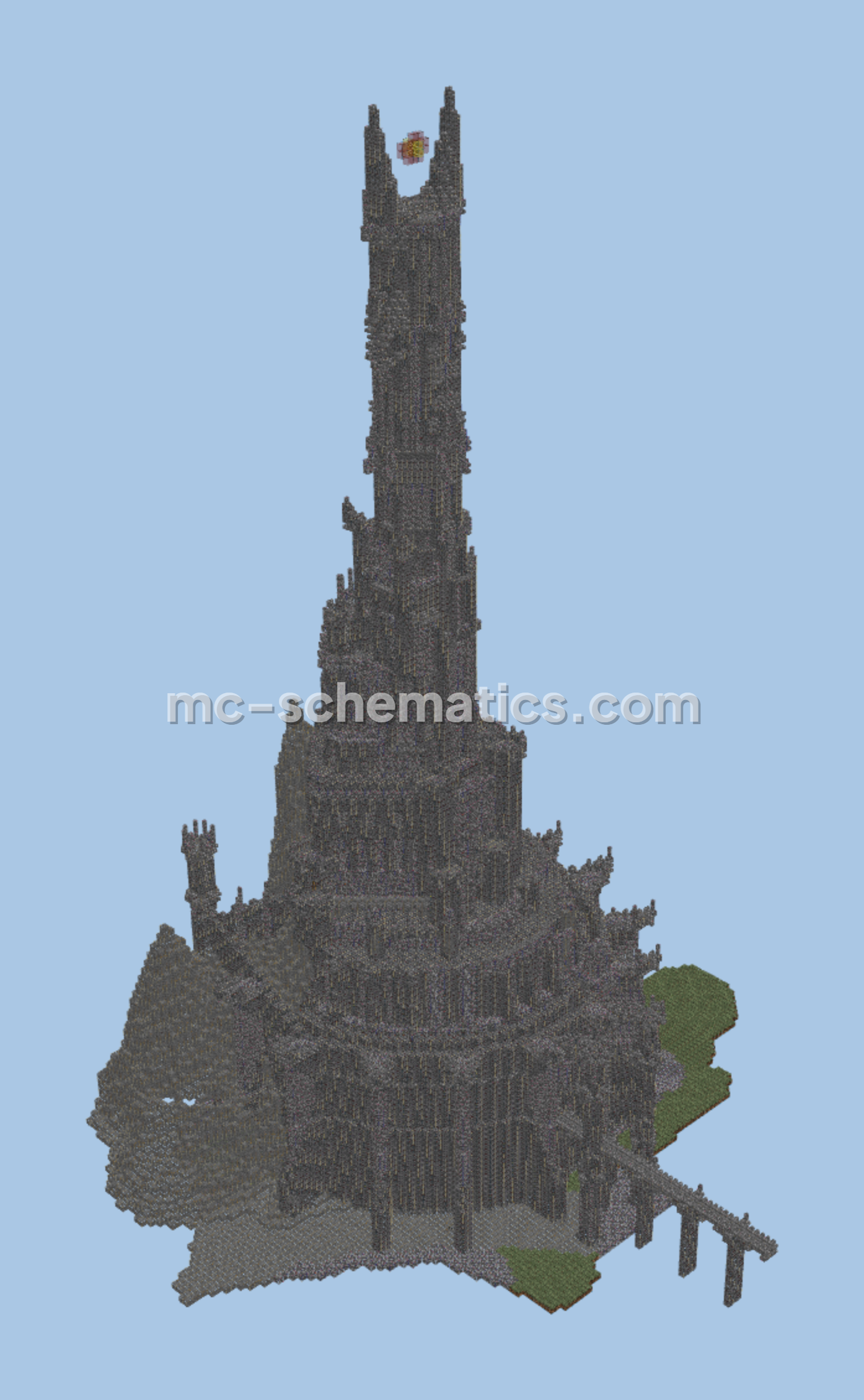Sauron's Tower Structure Minecraft schematic