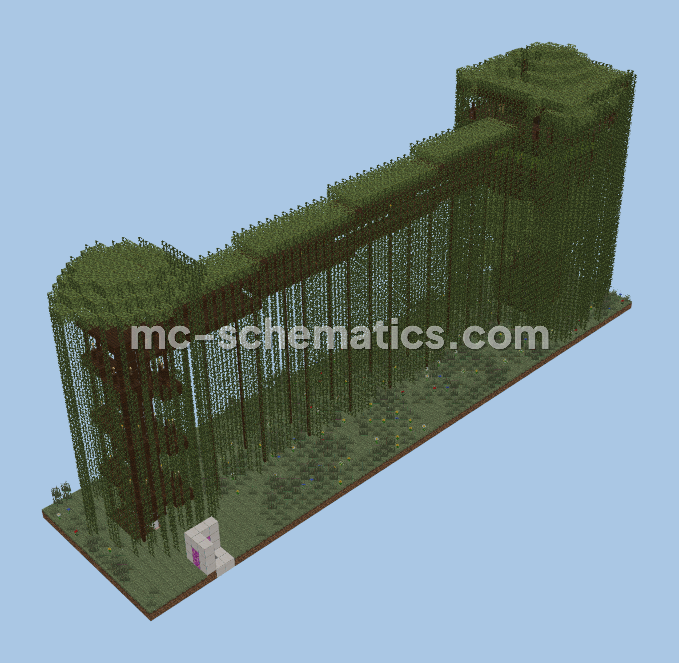 Secluded Jungle Treehouse Minecraft schematic preview