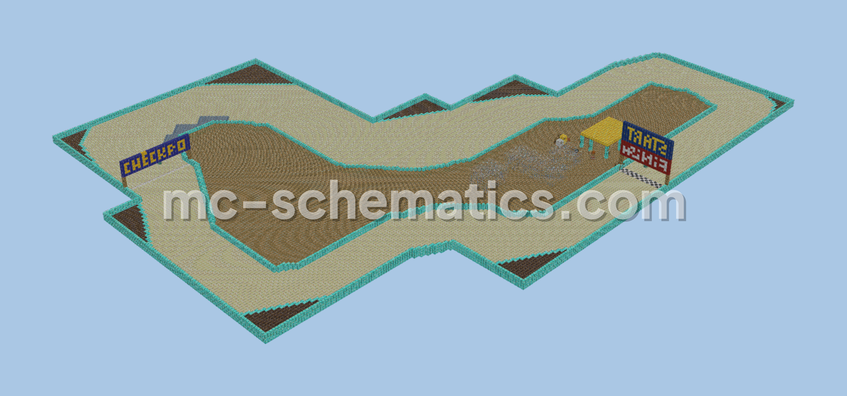 Sega Rally Desert 95 Racetrack Minecraft schematic preview