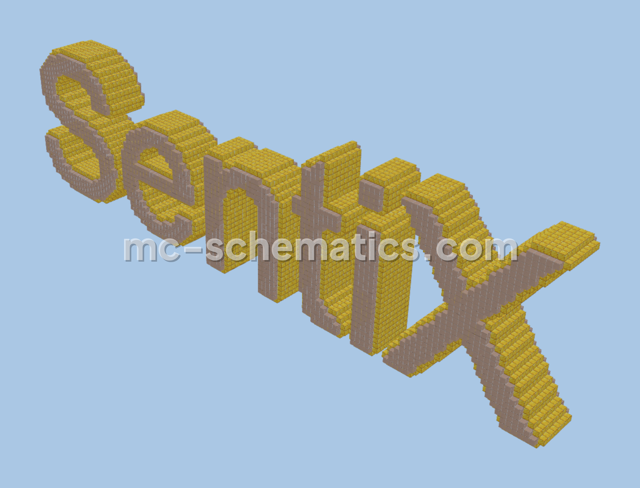 Senti X Structure Minecraft schematic preview