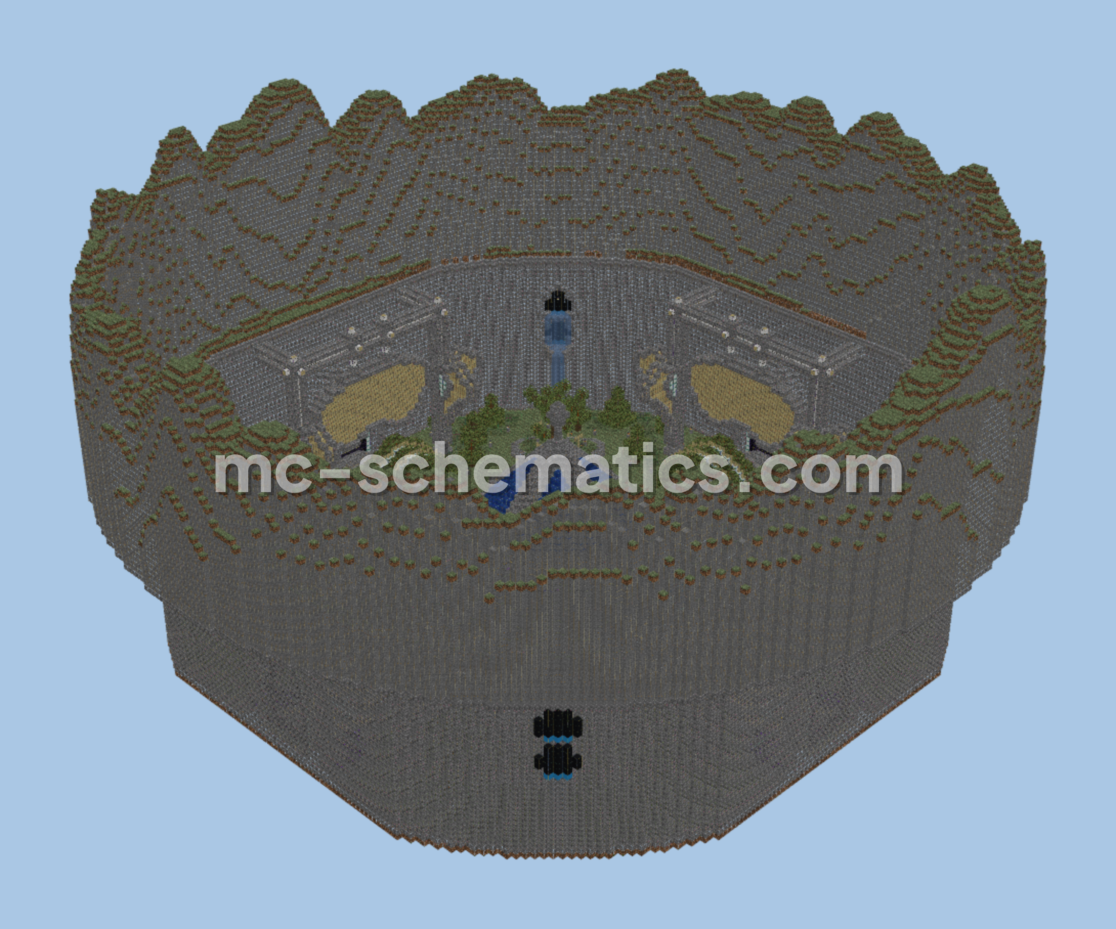 Server Spawn Point Minecraft schematic preview