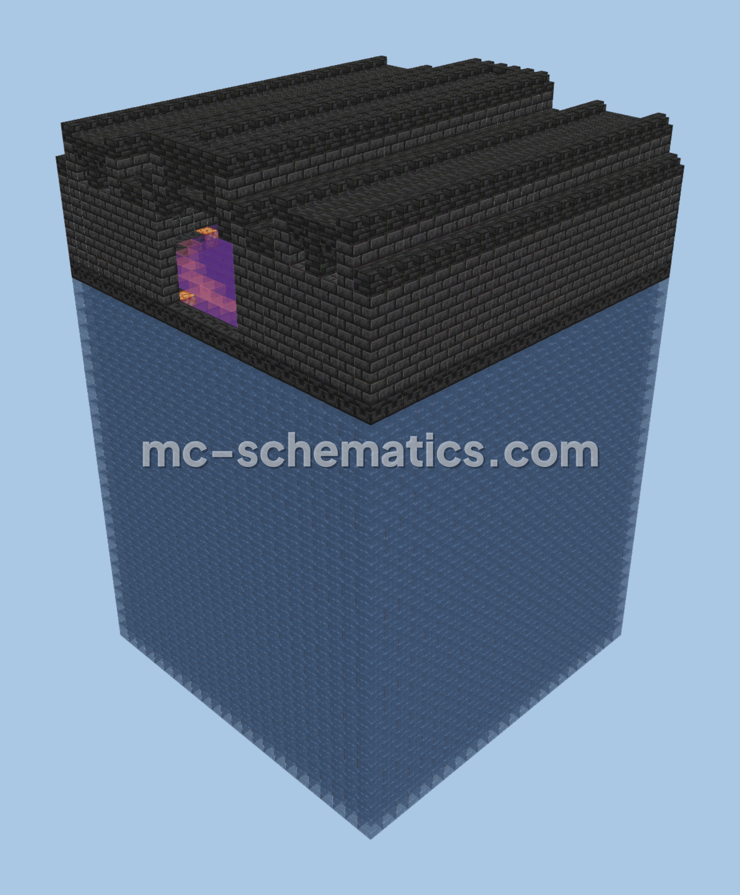 Server Spawn World Gate Minecraft schematic preview