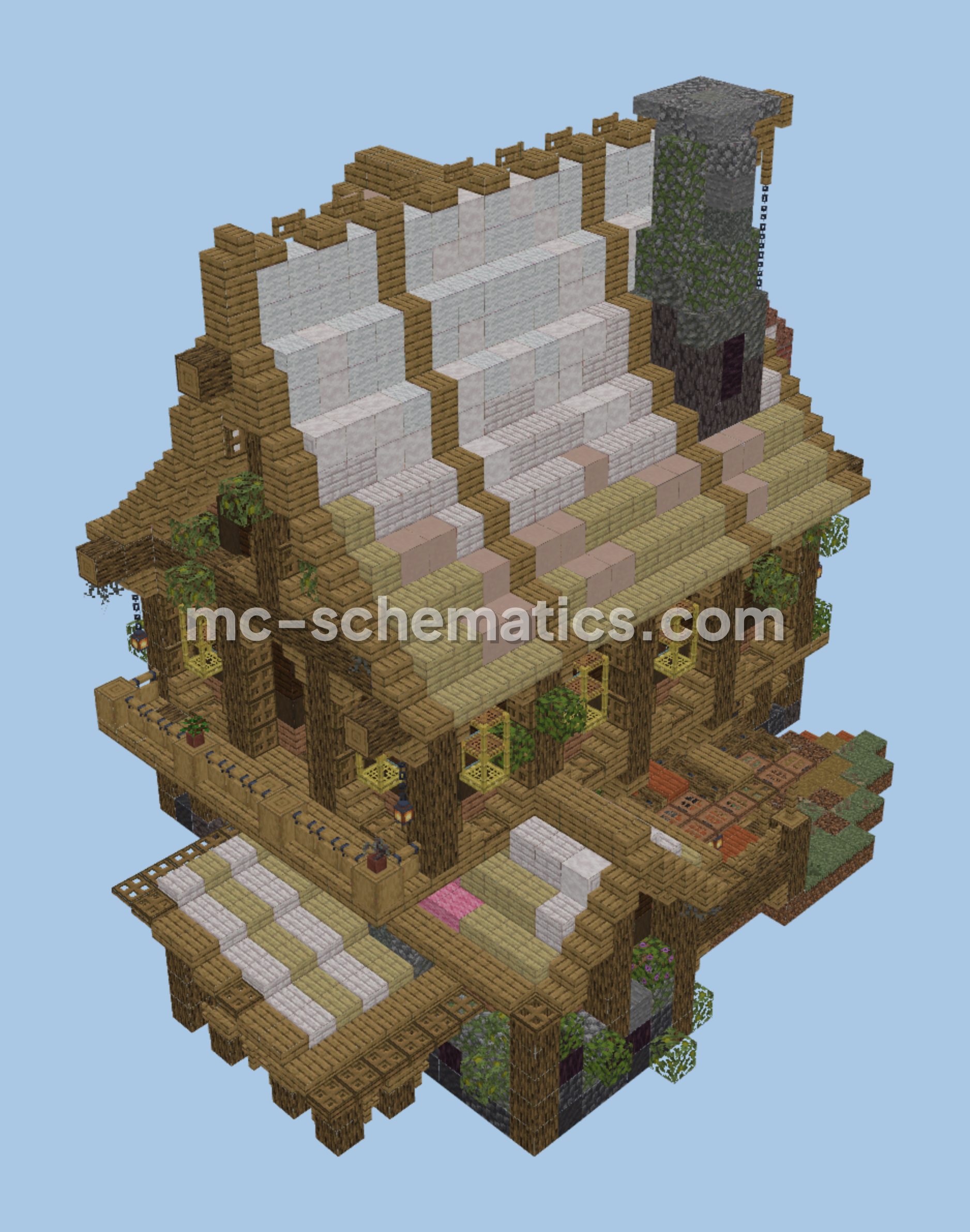 Shepherds Manor Medieval House Minecraft schematic preview