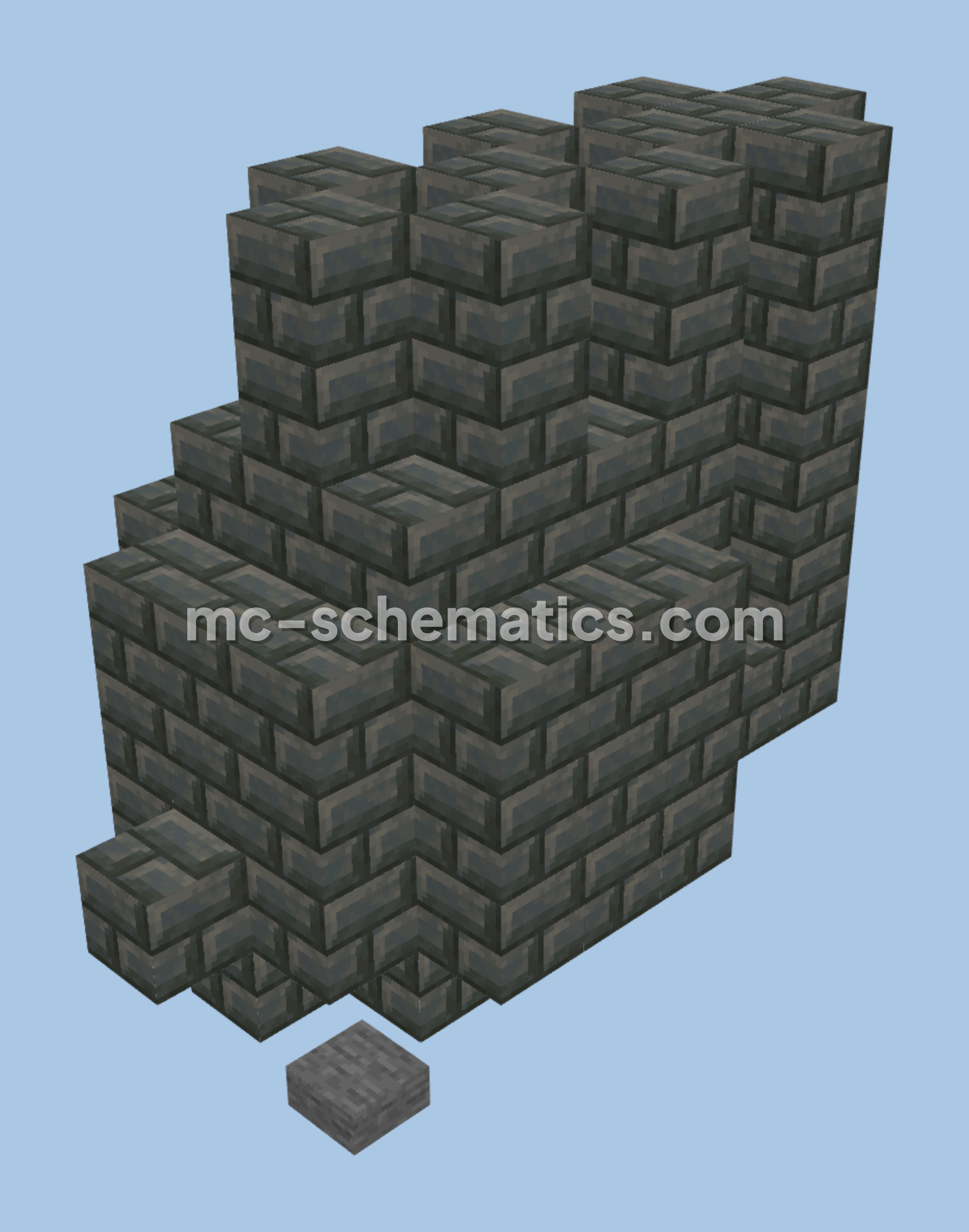 Silverfish XP Farm Minecraft schematic preview
