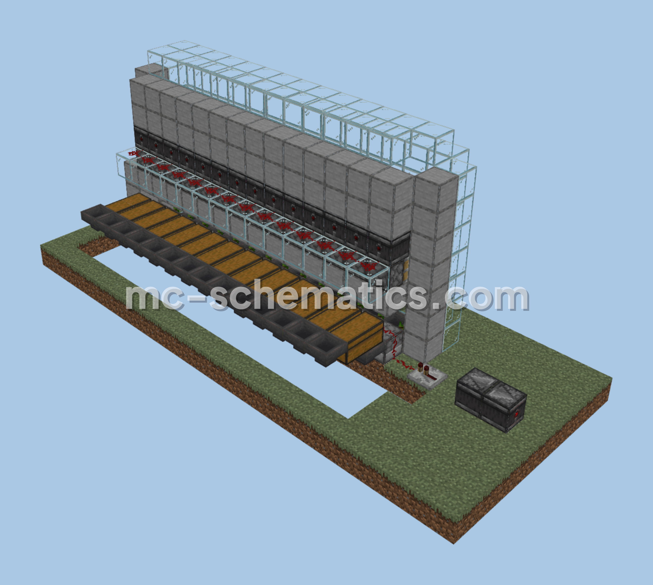 Simple Bamboo Farm Minecraft schematic preview