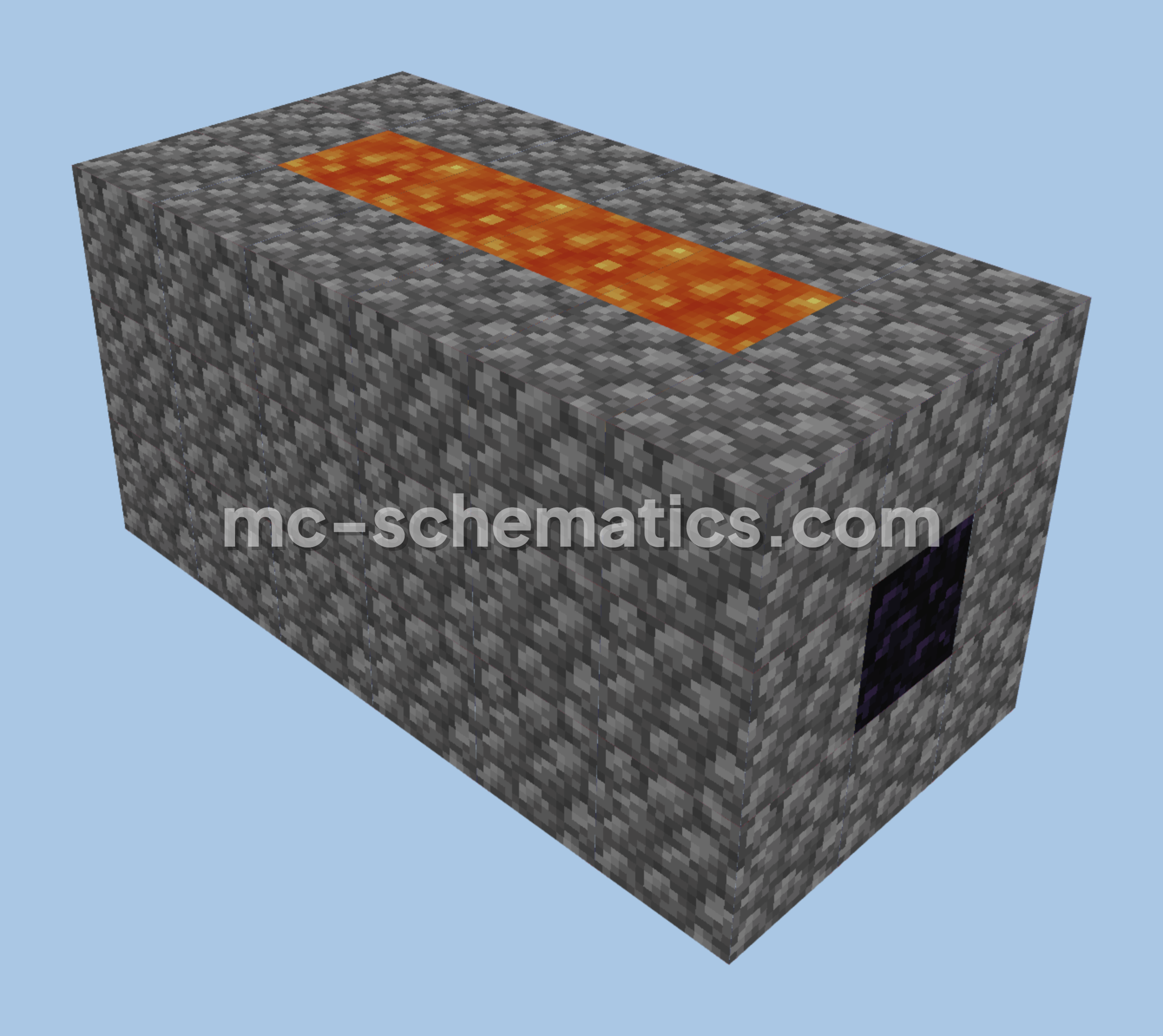 Simple Cobblestone Generator Minecraft schematic