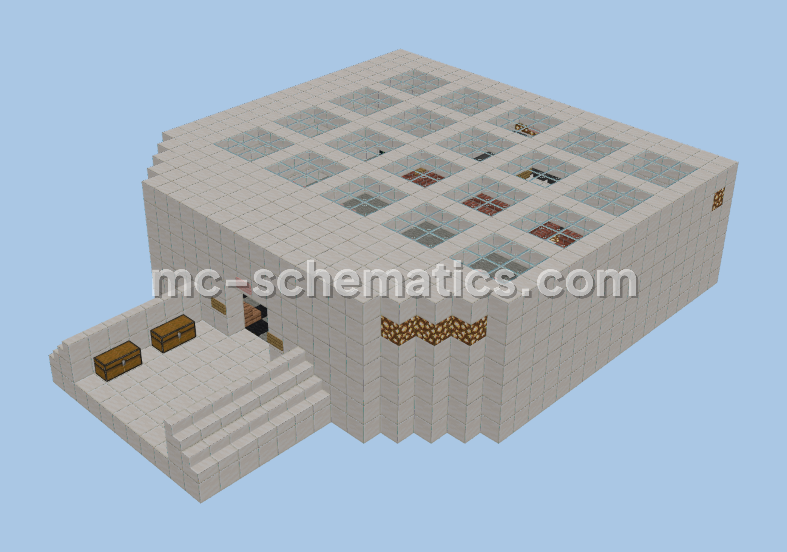 Simple Court House Building Minecraft schematic preview