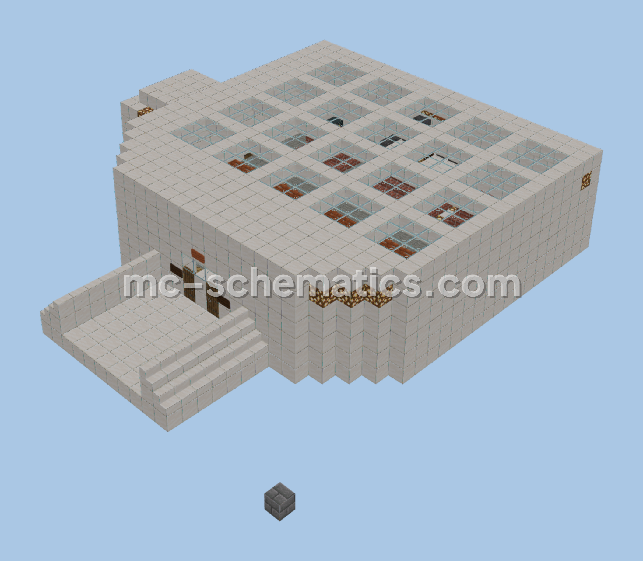 Simple Courthouse Design V2 Minecraft schematic preview