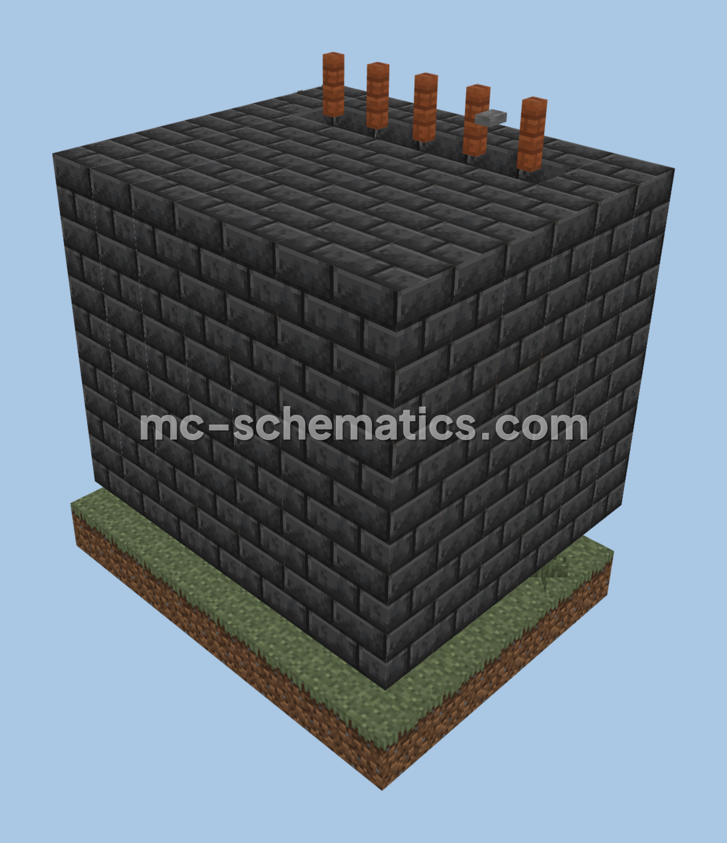 Simple Cow Farm Minecraft schematic preview