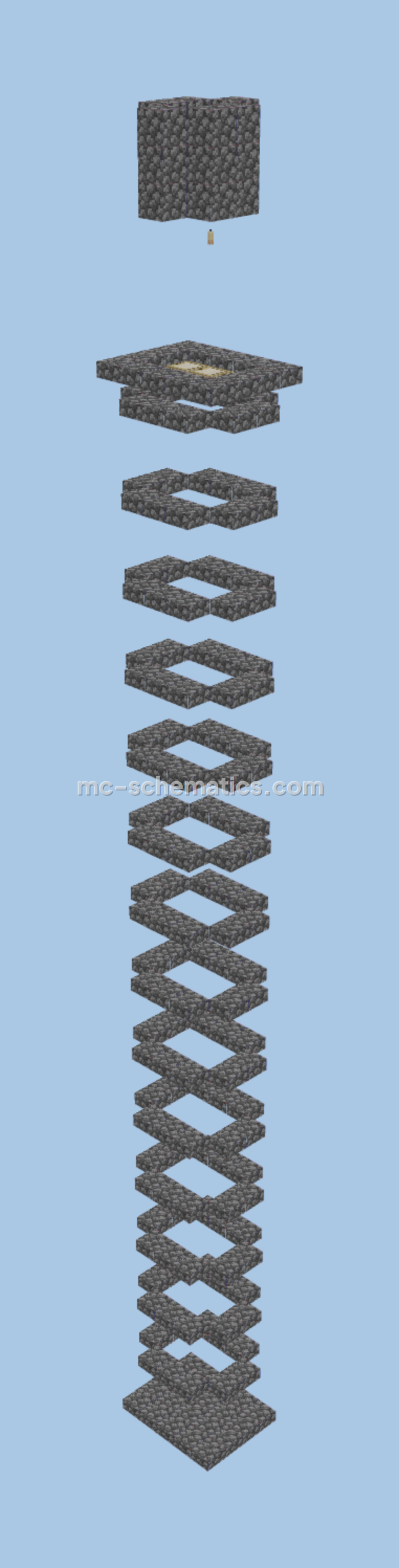 Simple Enderman Farm Tower Minecraft schematic