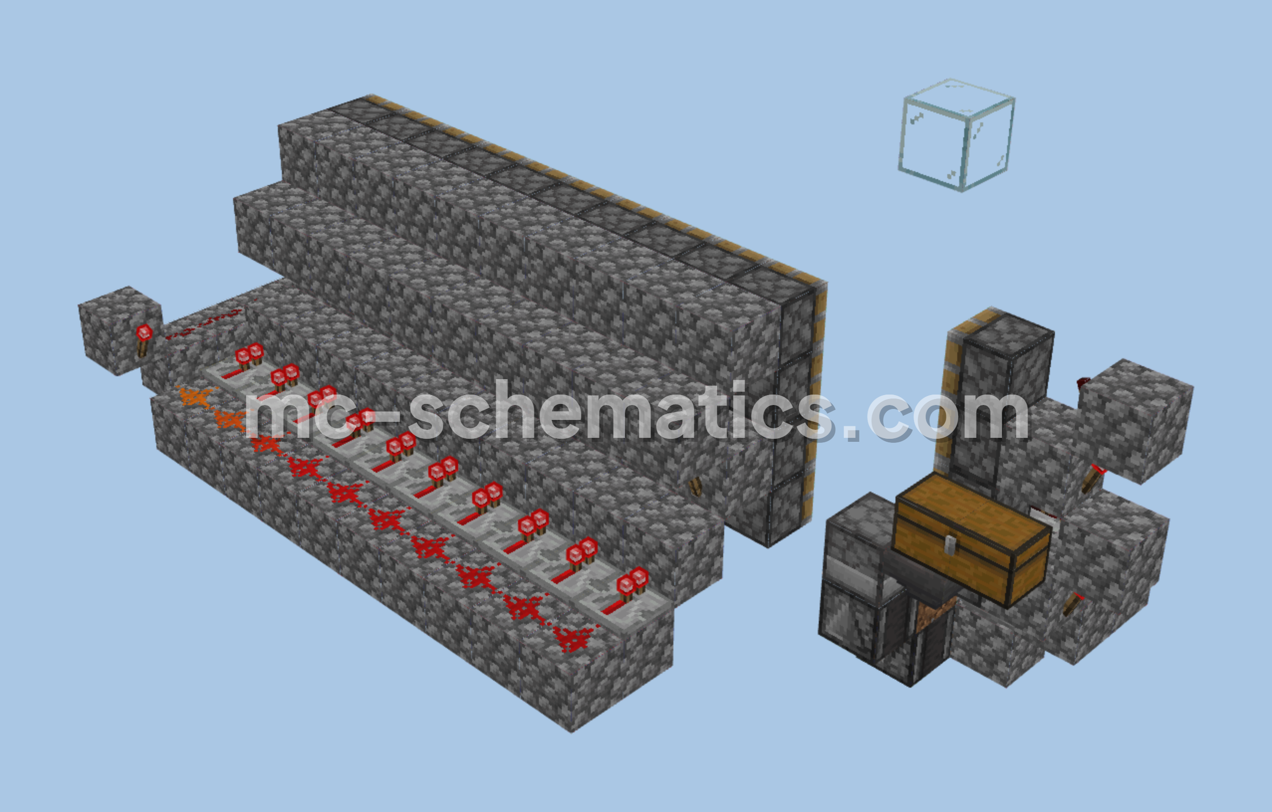 Simple Functional Tree Farm Minecraft schematic preview