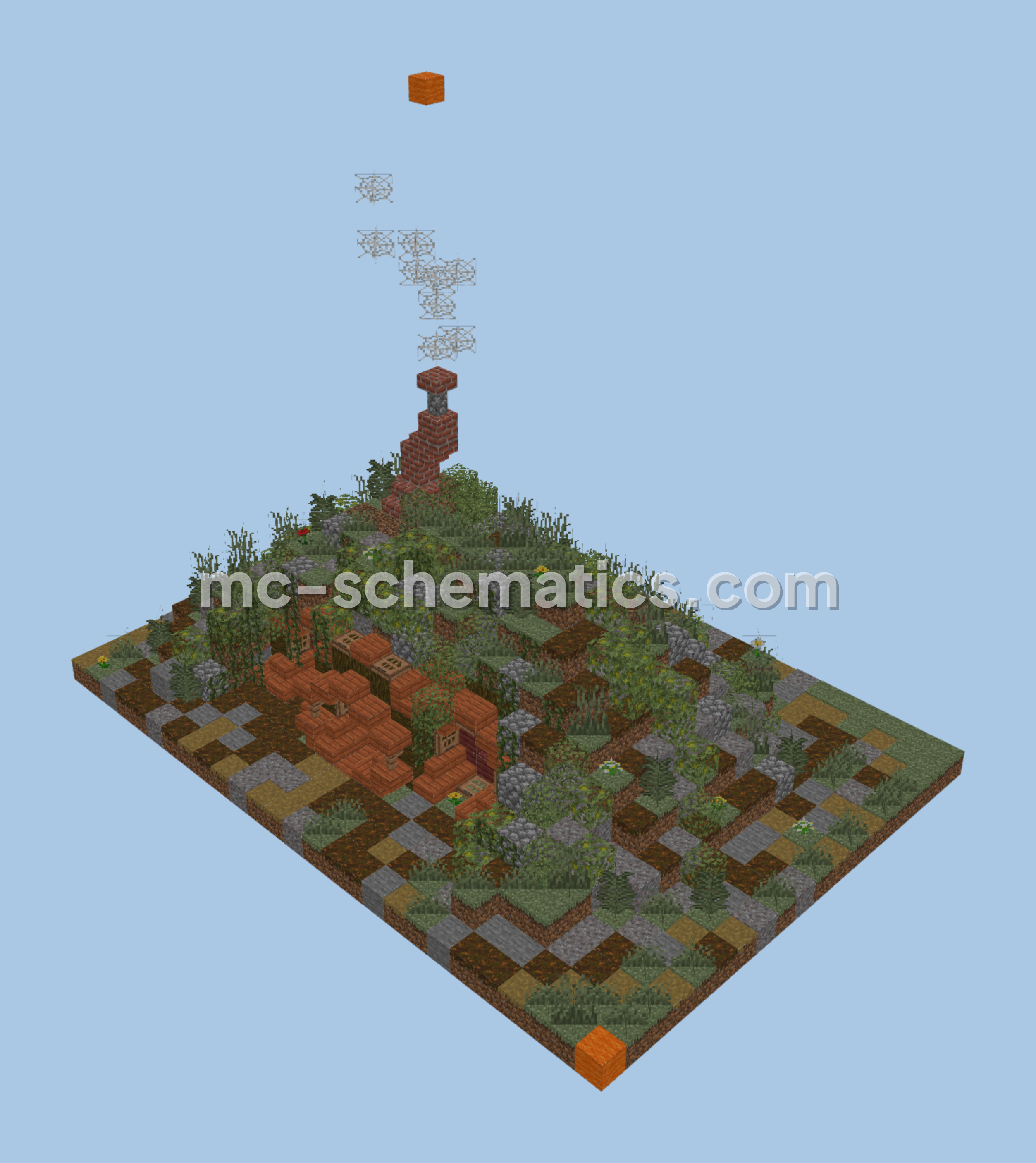 Simple Hobbit House Schematic Minecraft schematic preview
