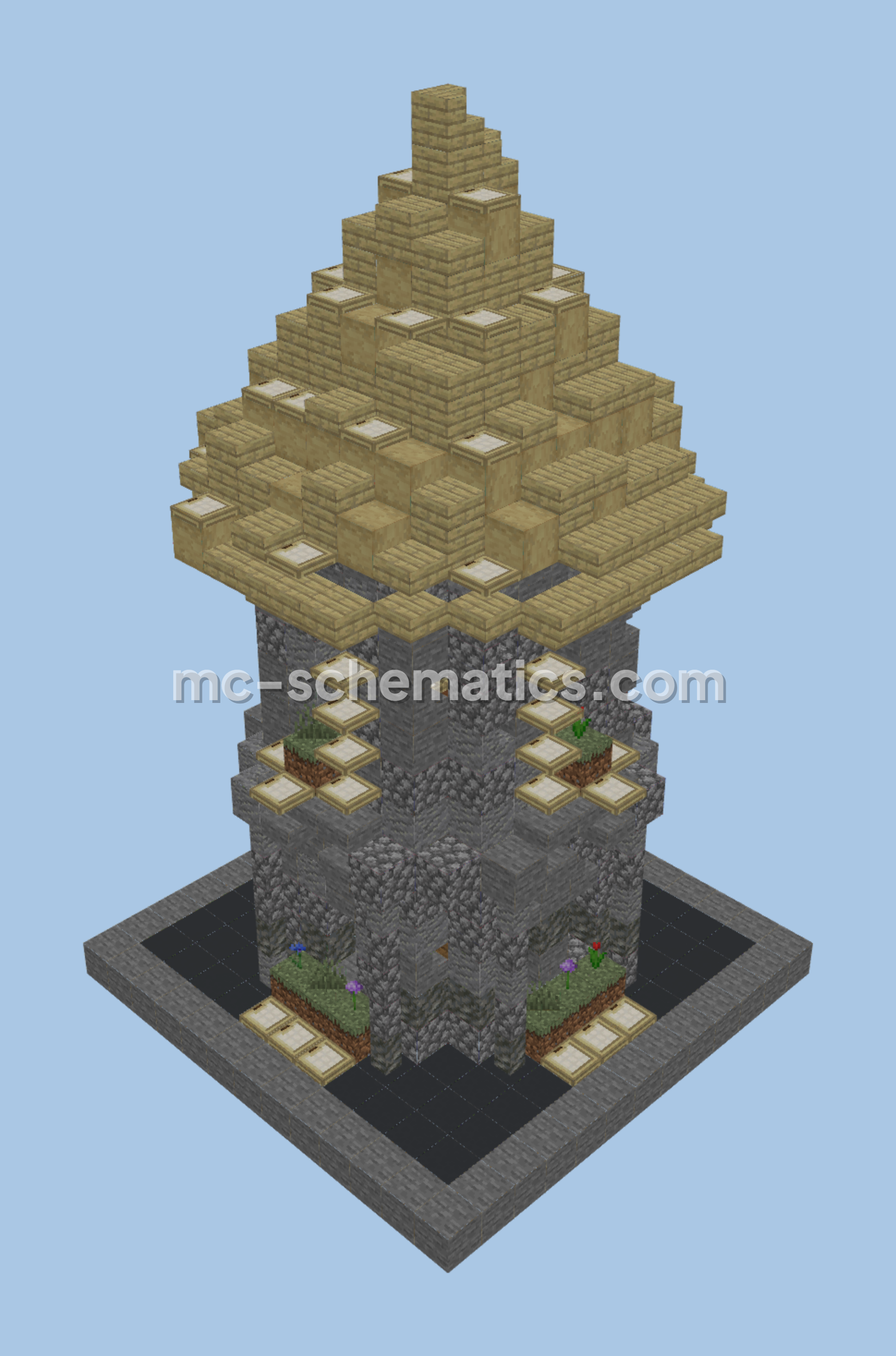 Simple House Build Minecraft schematic preview