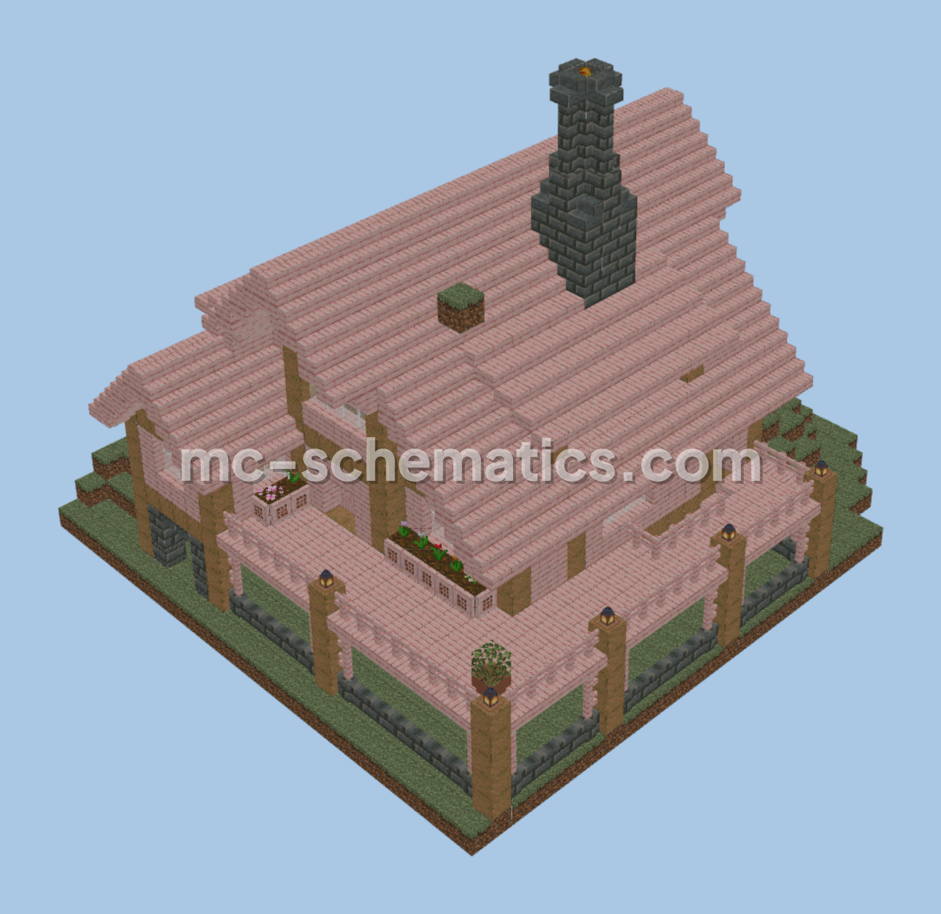 Simple House Minecraft schematic preview