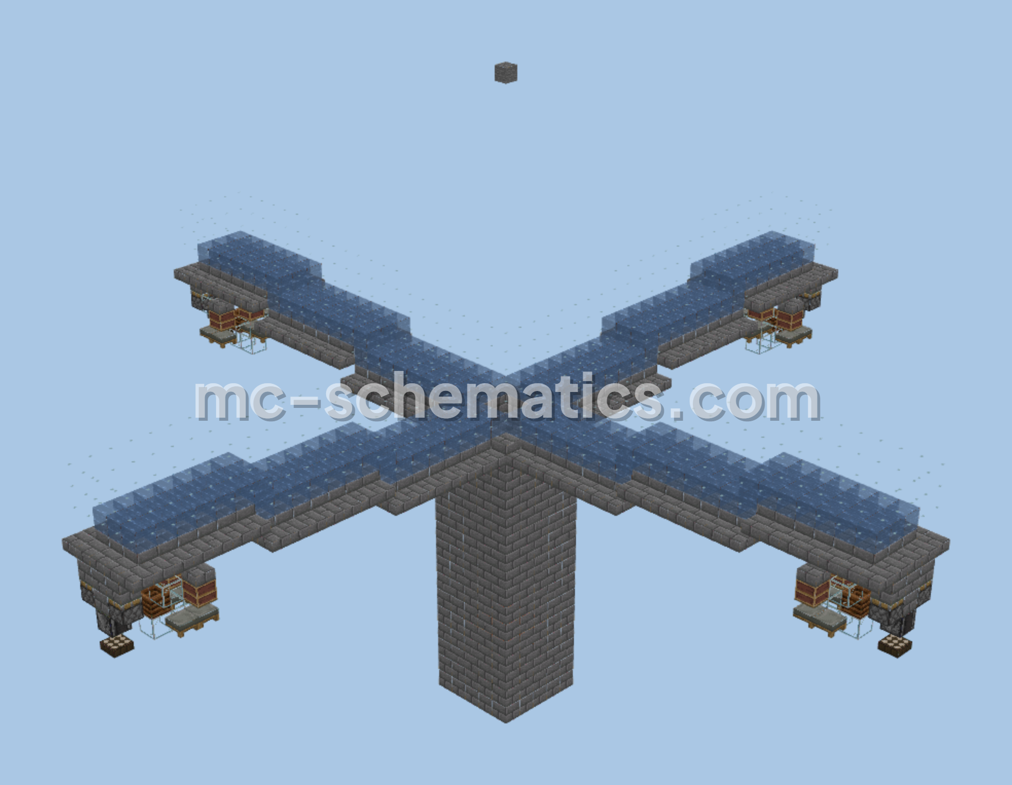 Simple Iron Farm Design Minecraft schematic preview
