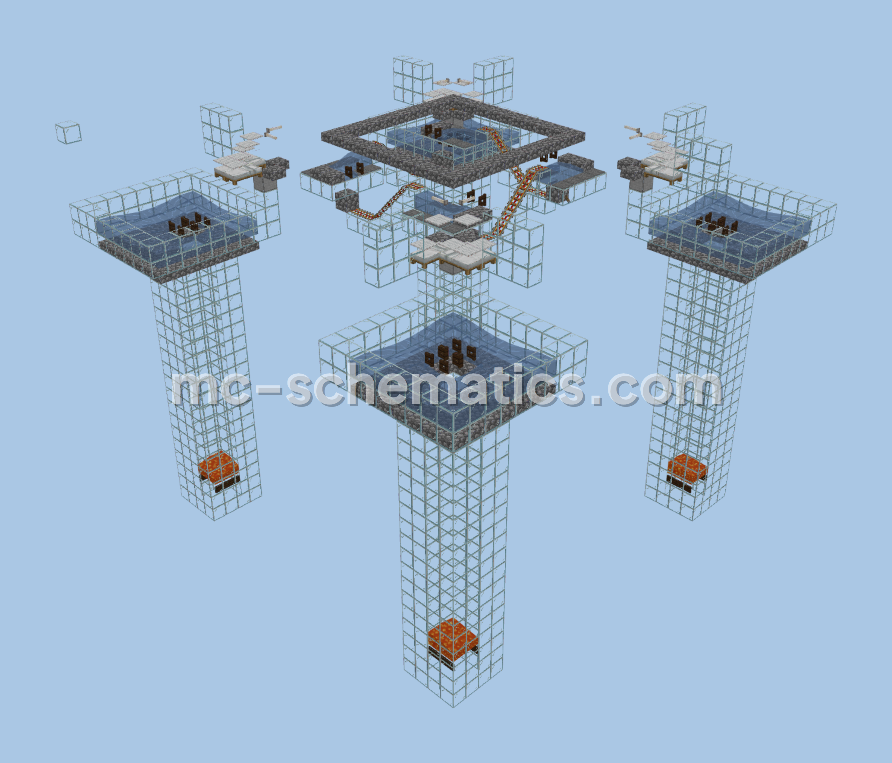 Simple Iron Farm Structure Minecraft schematic preview