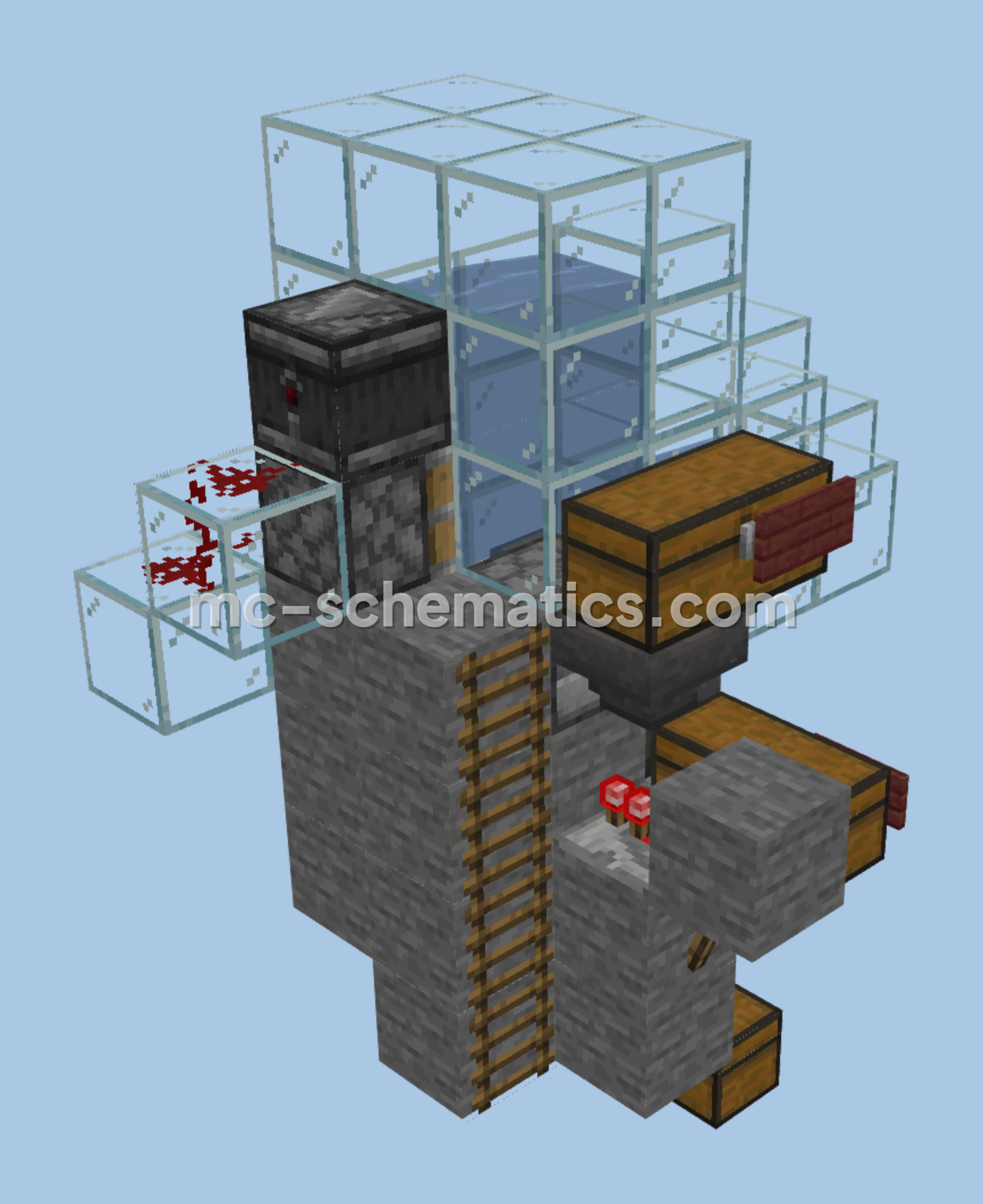 Simple Kelp Drying Farm Minecraft schematic preview