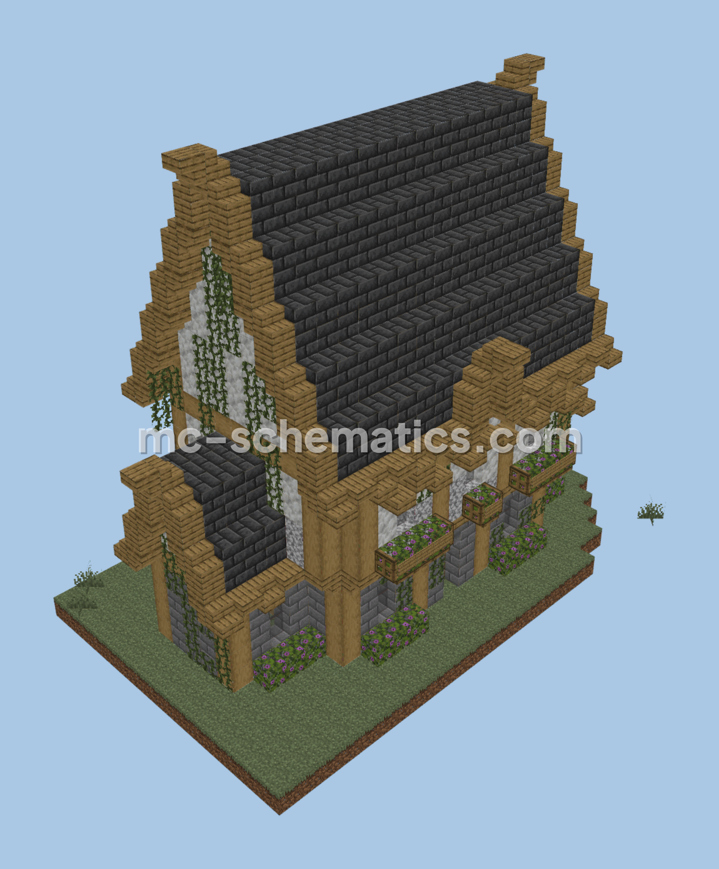 Simple Medieval House Minecraft schematic preview