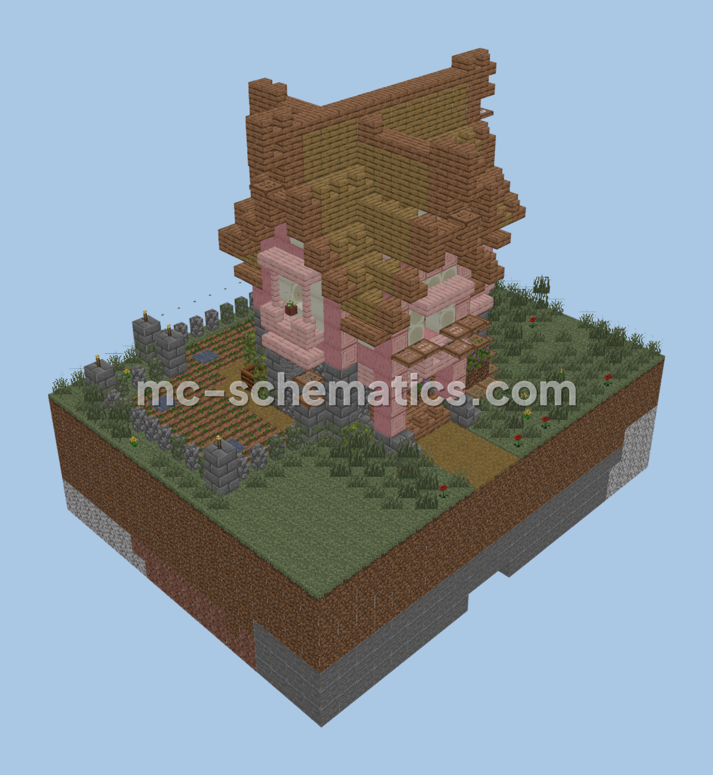 Simple Minecraft Starter House Minecraft schematic preview