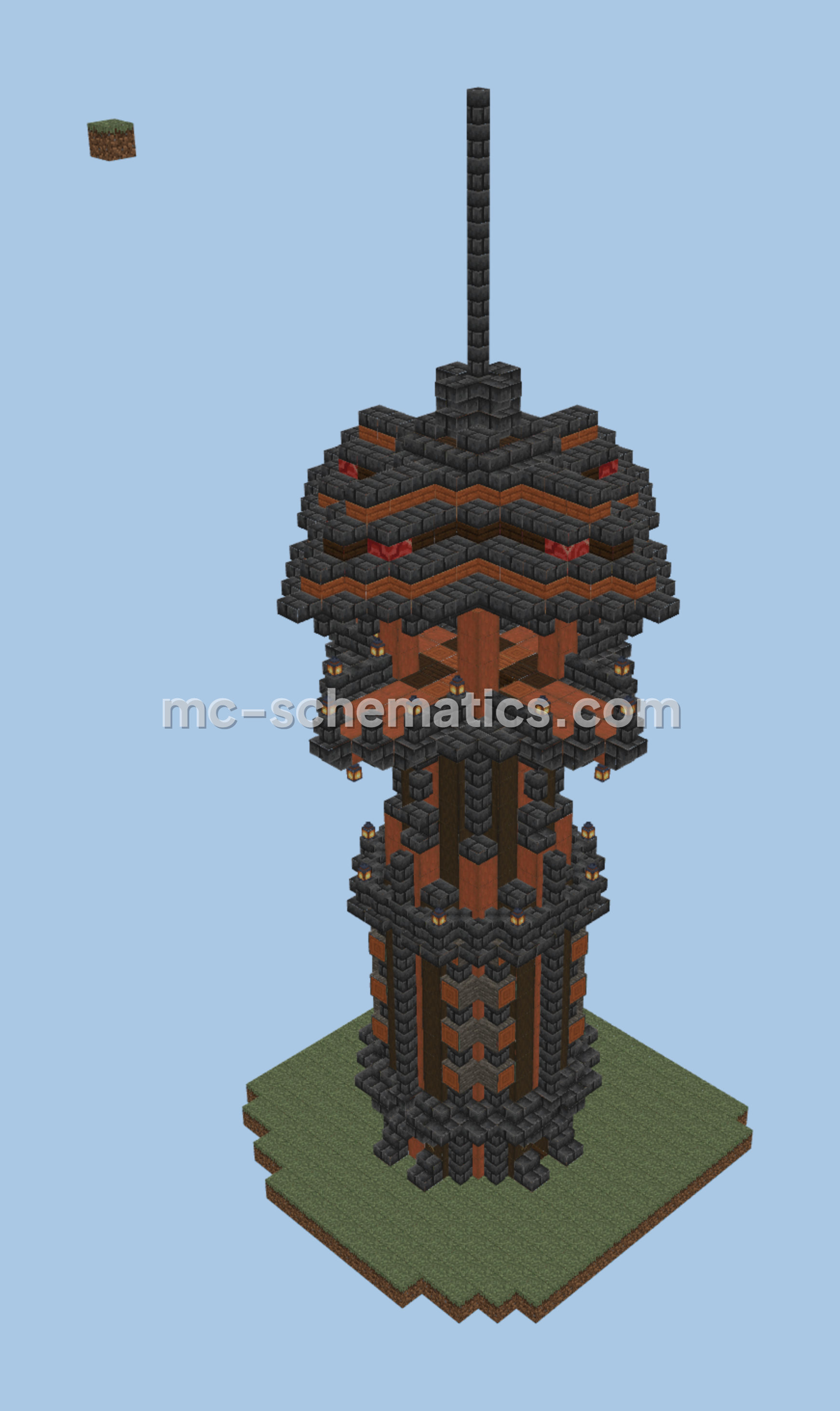 Simple Minecraft Tower Minecraft schematic preview