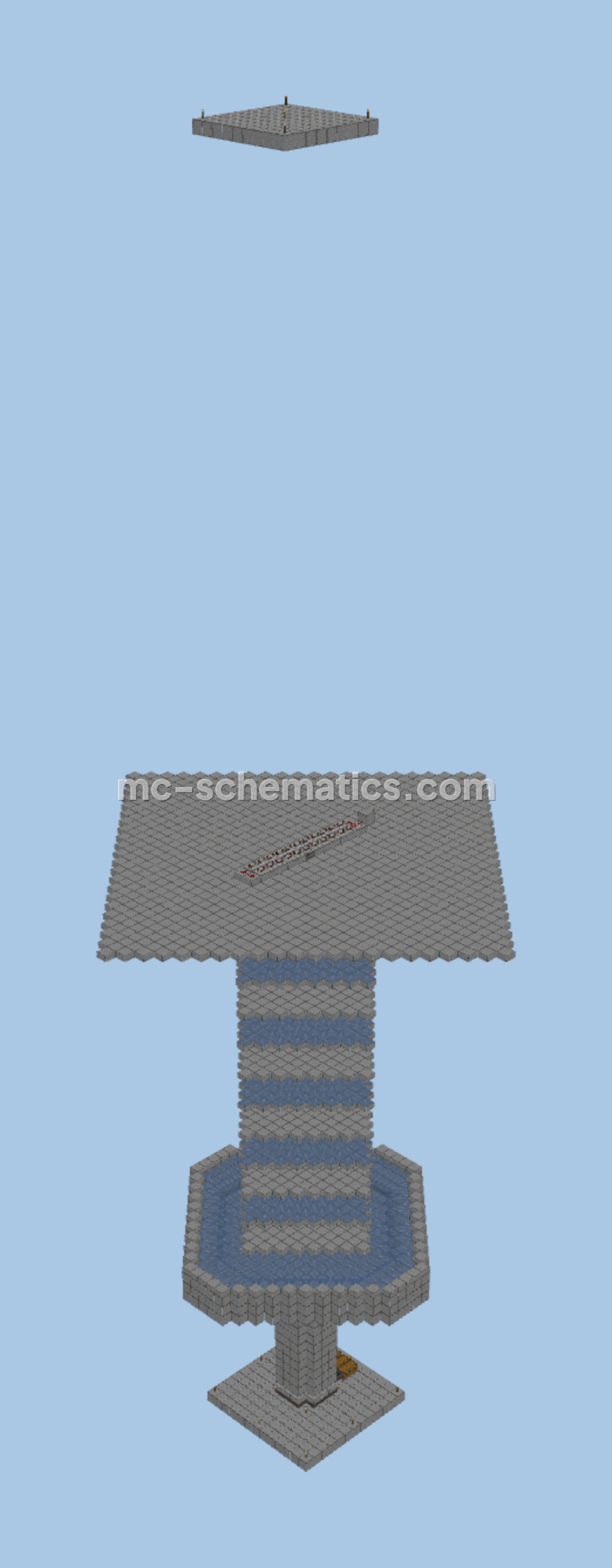 Simple Mob Farm Trap Minecraft schematic preview