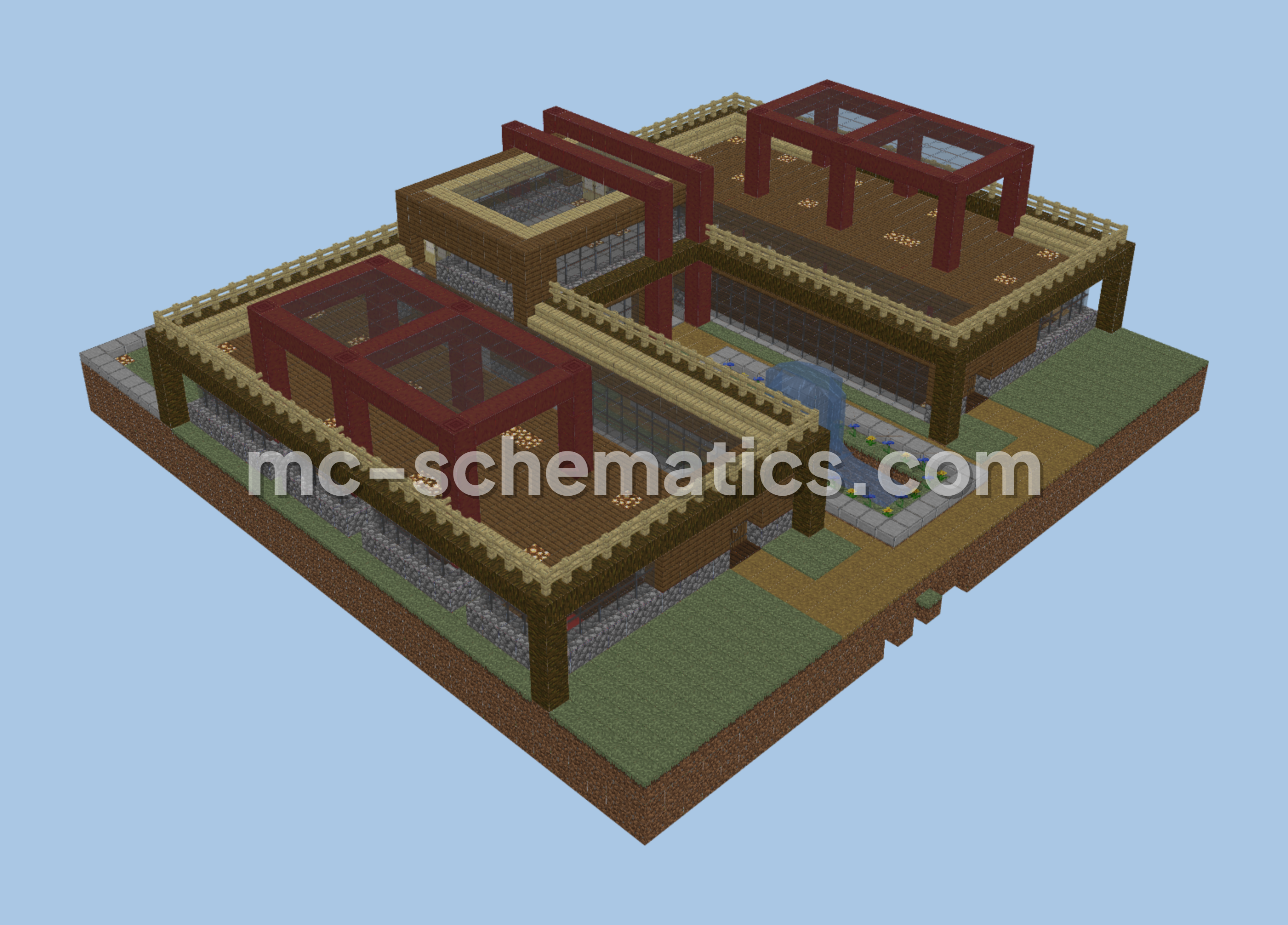 Simple Multiplayer Village House Minecraft schematic preview