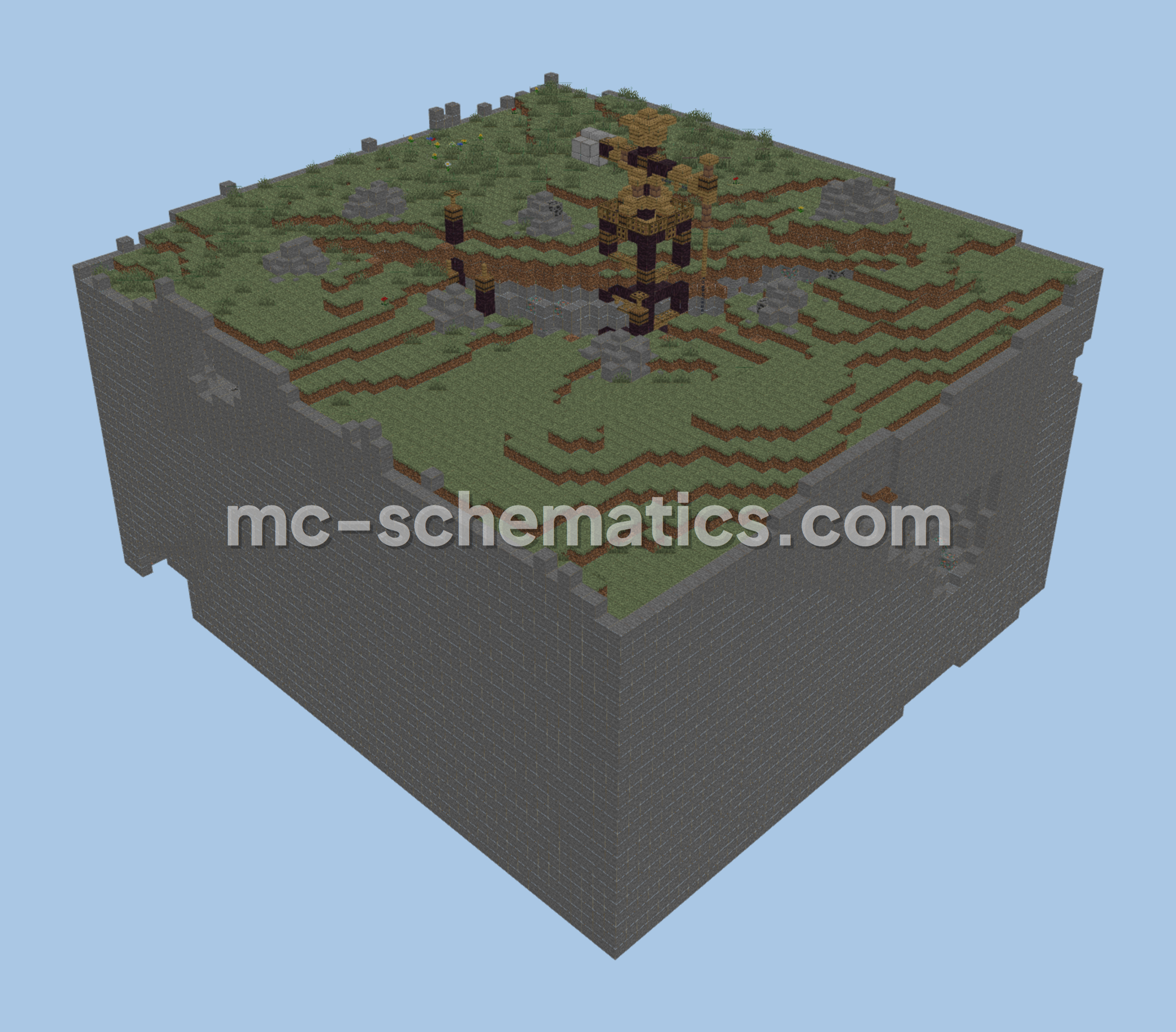 Simple Ravine Mine Structure Minecraft schematic preview