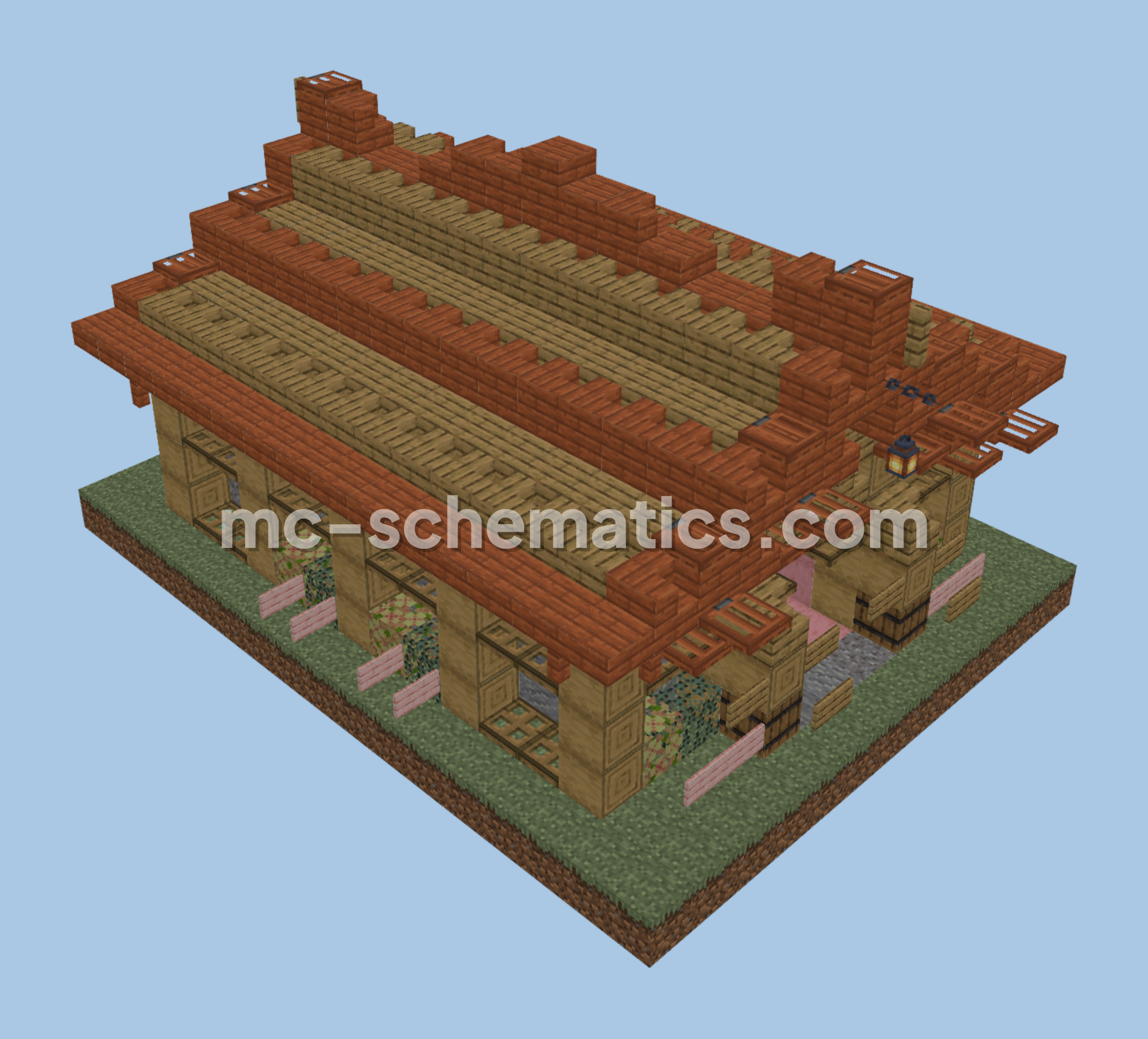 Simple Resource Warehouse Structure Minecraft schematic preview
