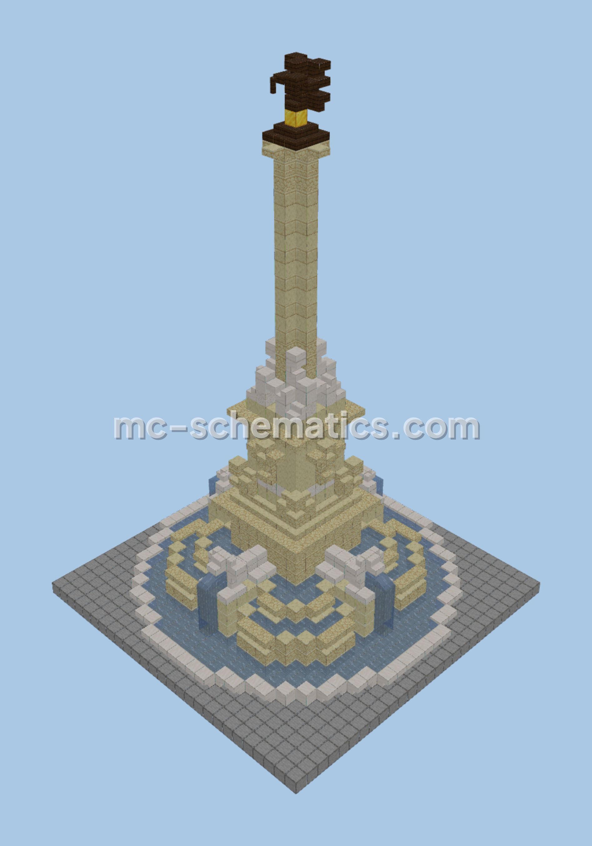 Simple Sandstone Monument Minecraft schematic preview