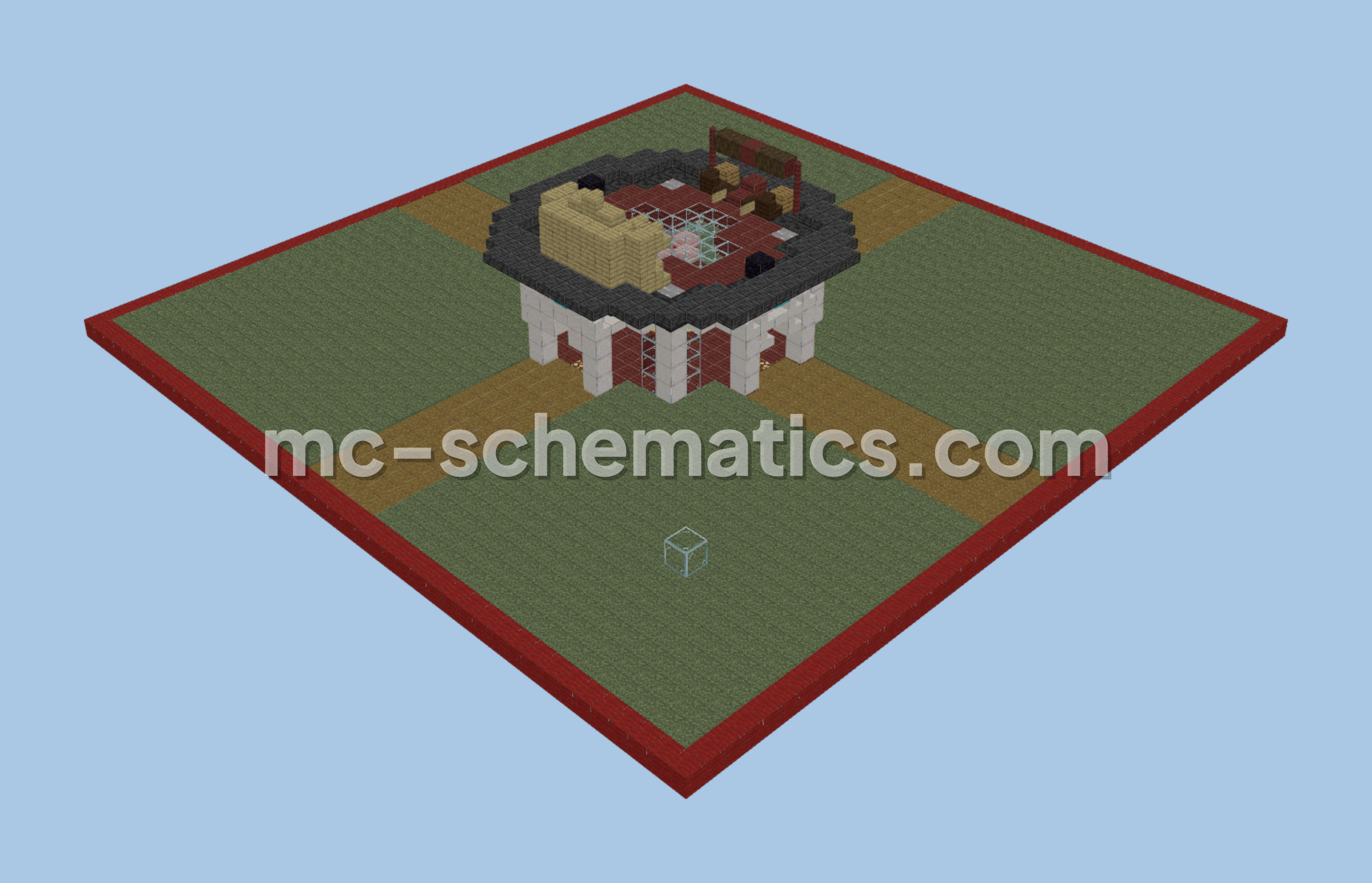 Simple SMP Spawn Building Minecraft schematic preview