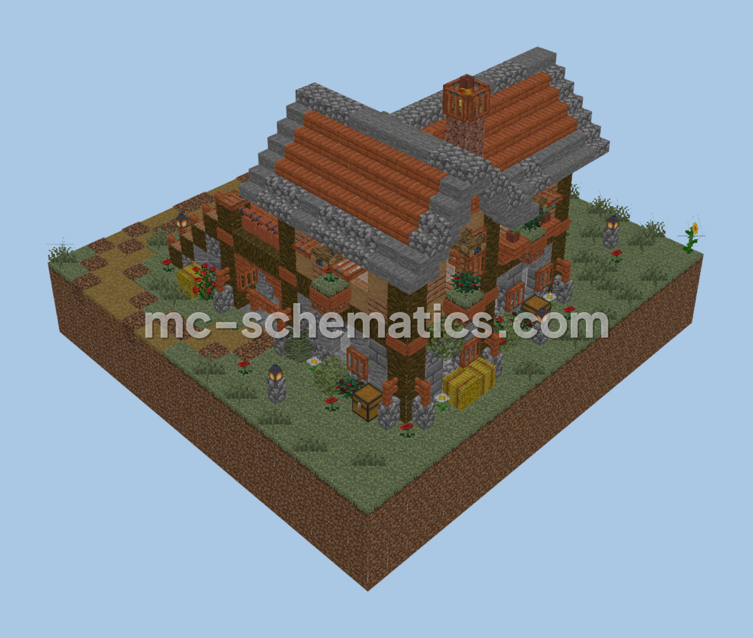 Simple Starter House Schematic Minecraft schematic preview