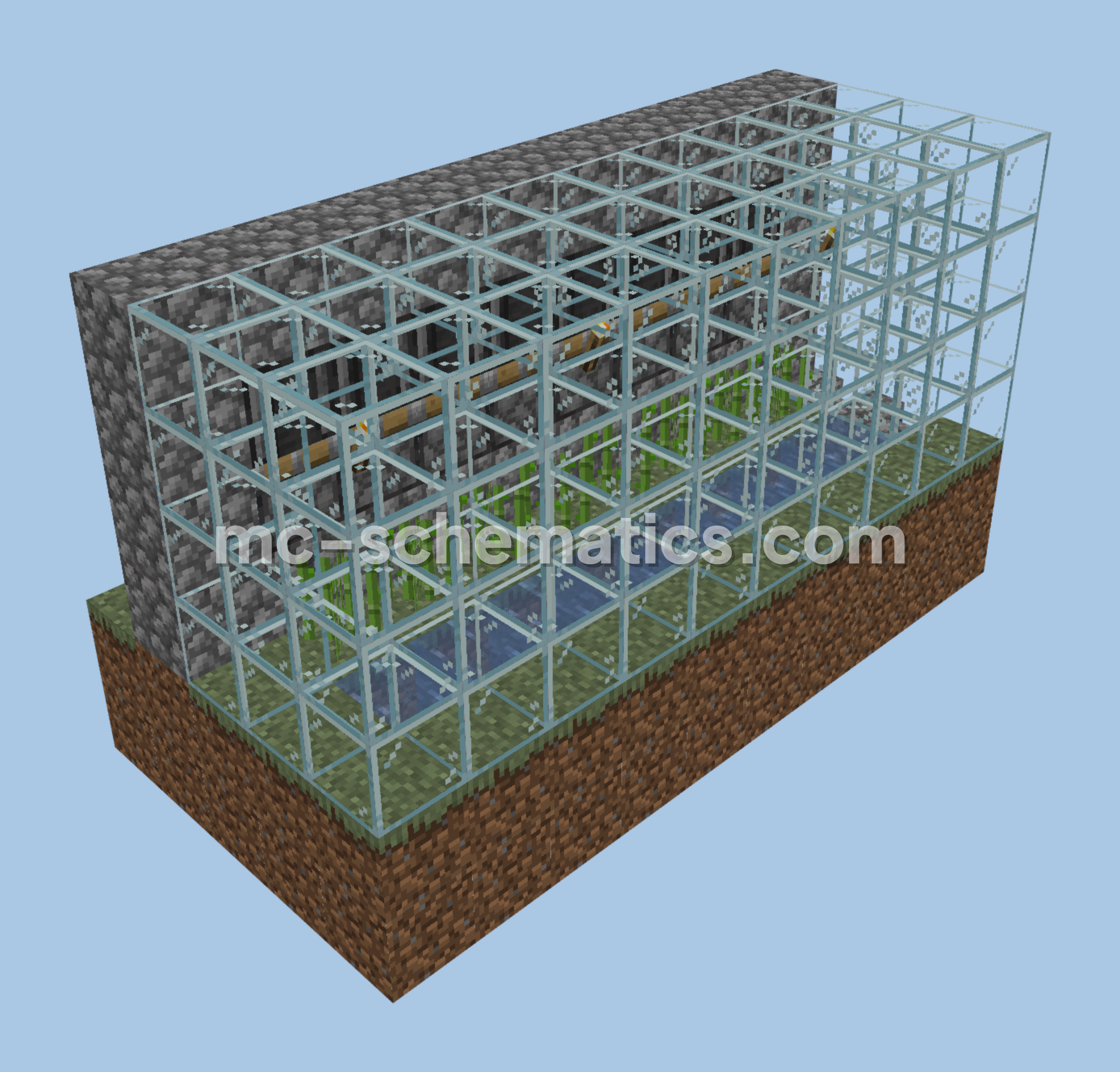 Simple Sugar Cane Farm Minecraft schematic