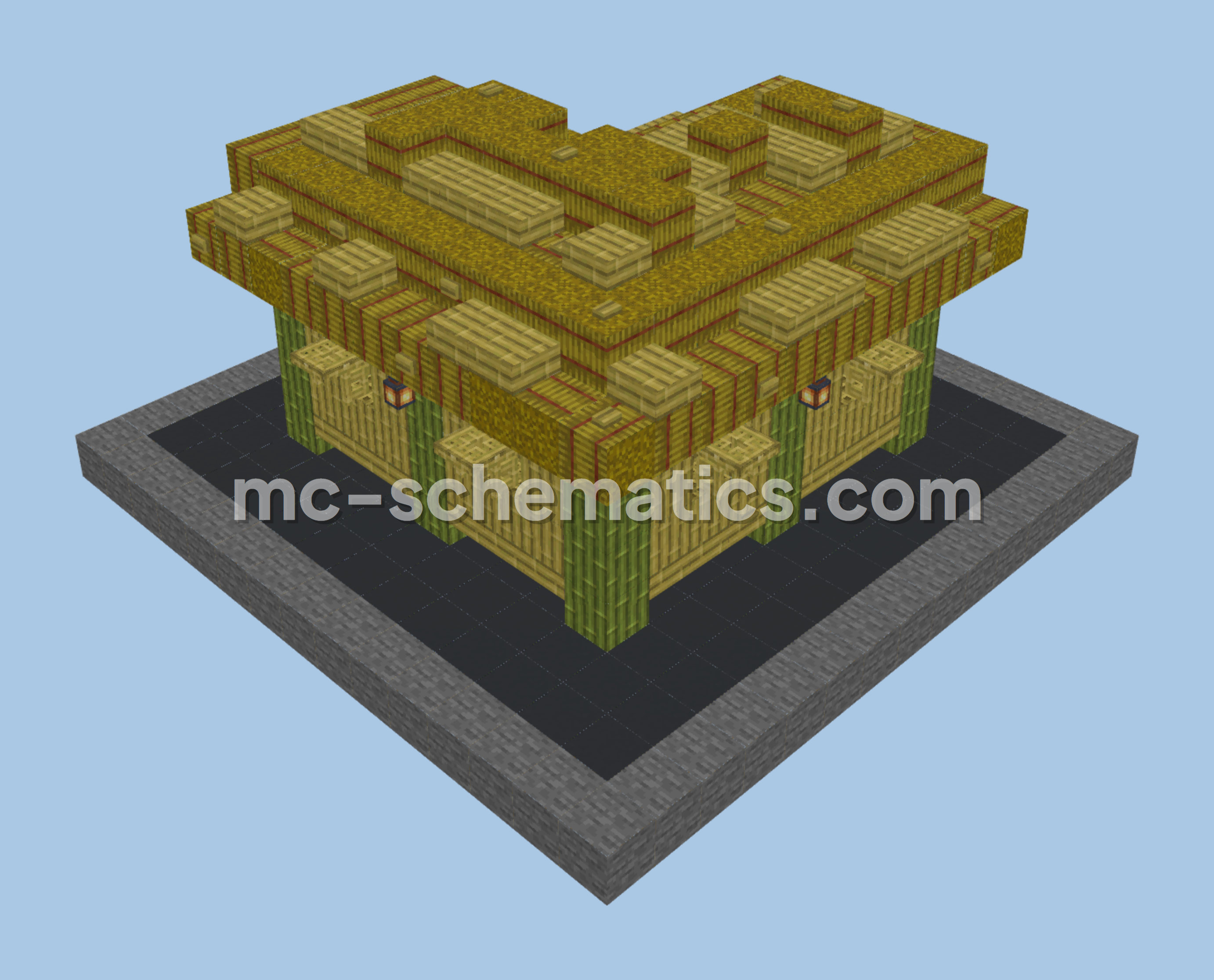 Simple Survival Base House Minecraft schematic preview