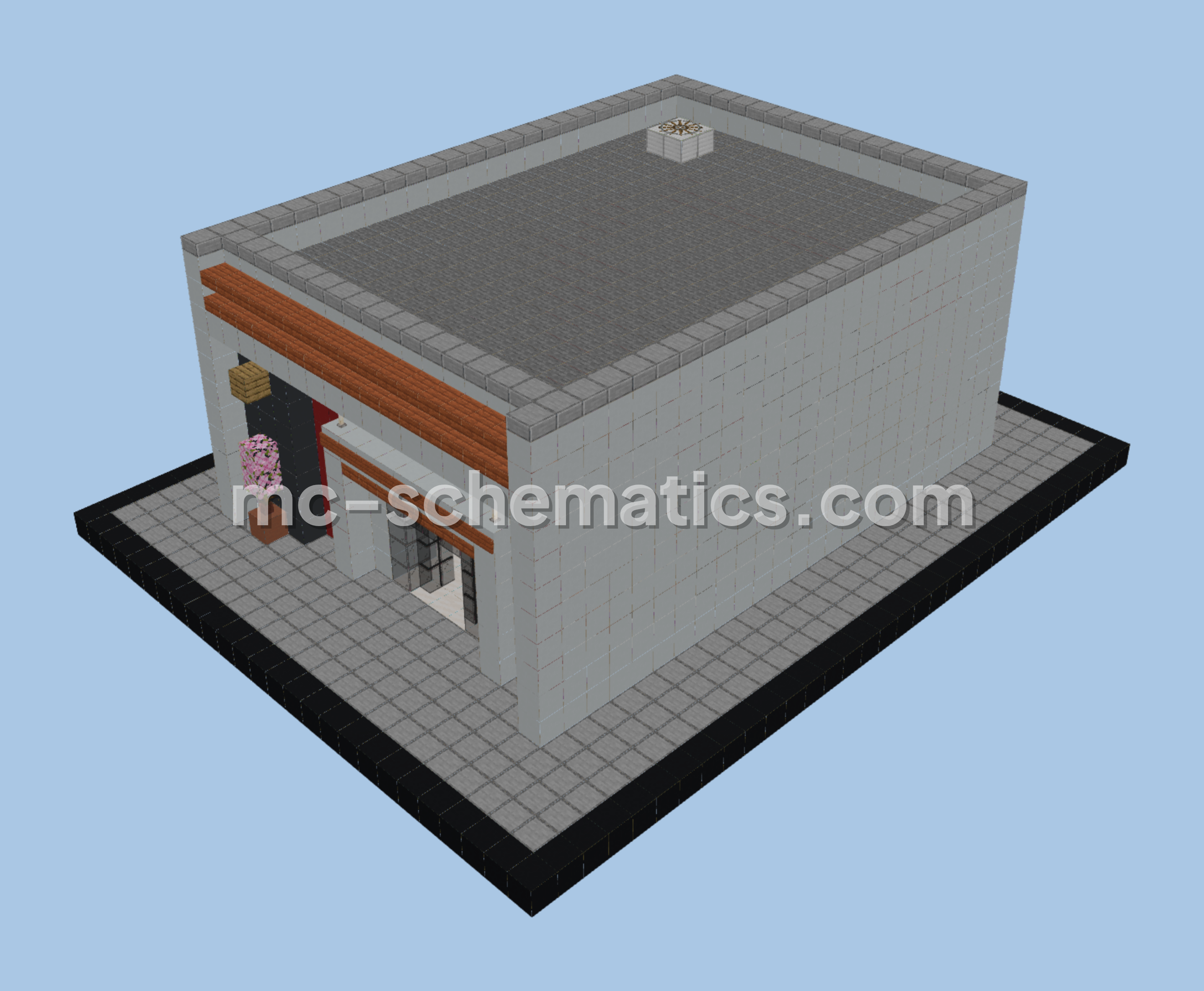 Simple Sushi Shop With Interior Minecraft schematic preview
