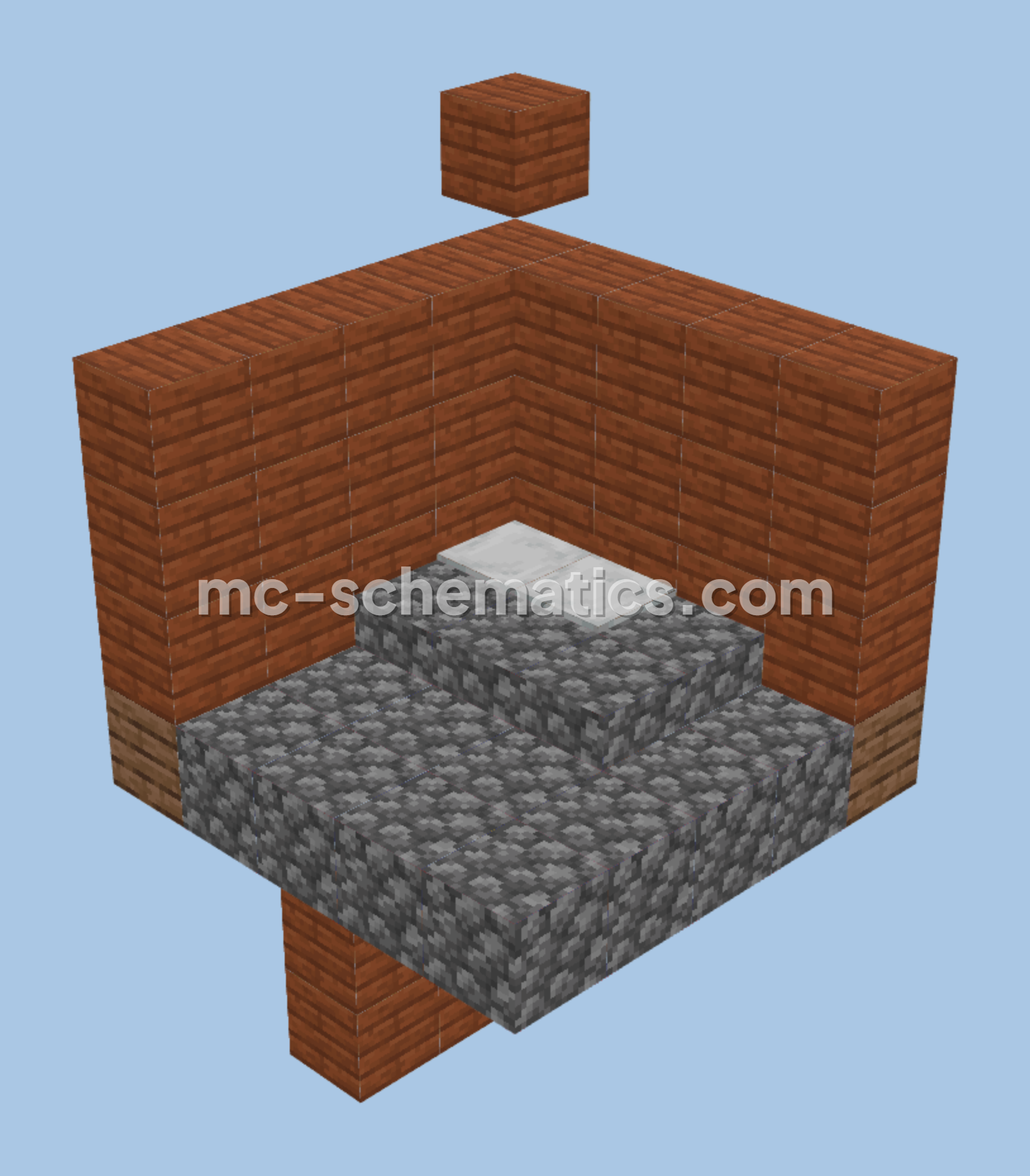 Simple TNT Player Trap Minecraft schematic preview