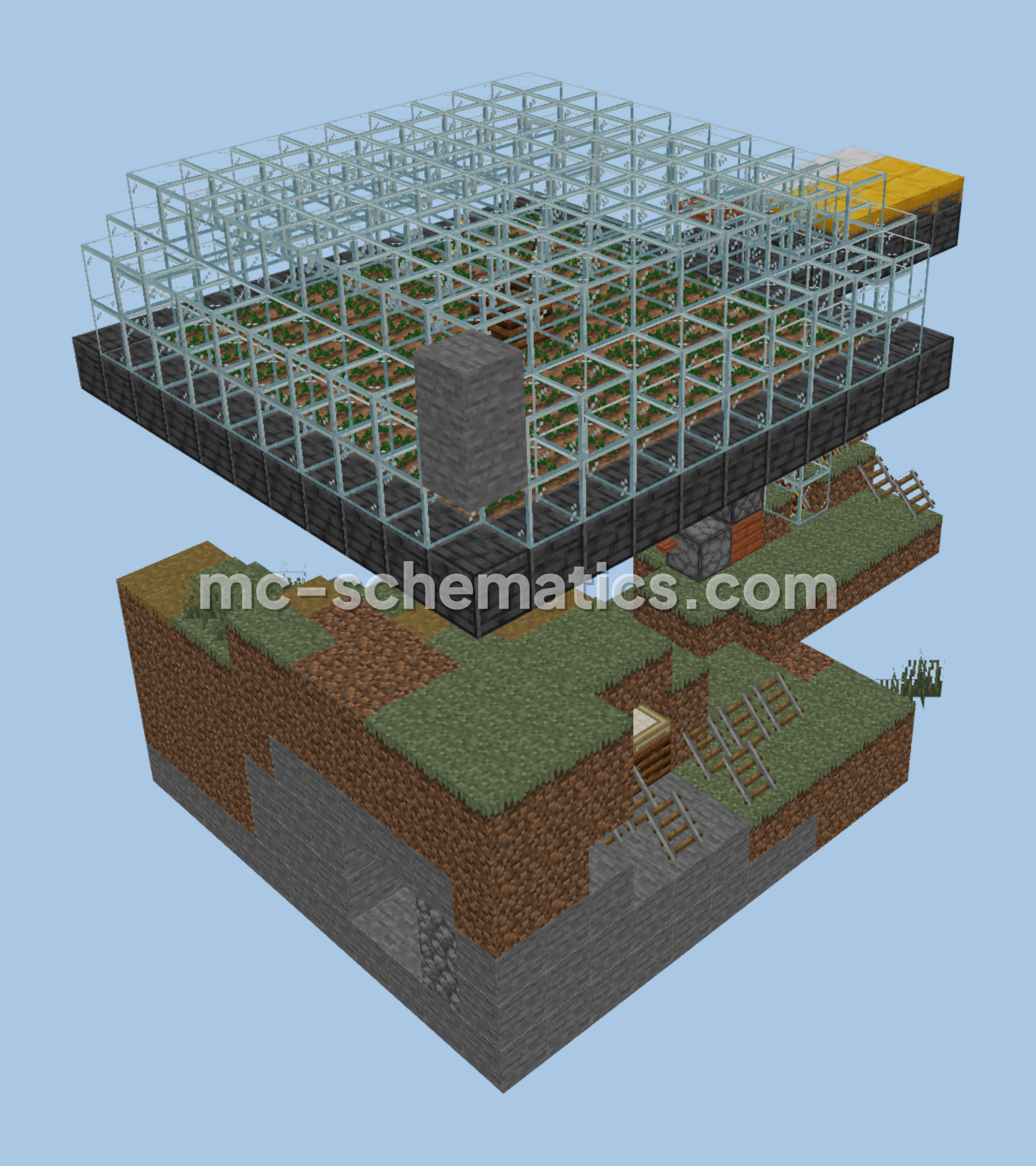 Simple Villager Breeder Farm Minecraft schematic preview