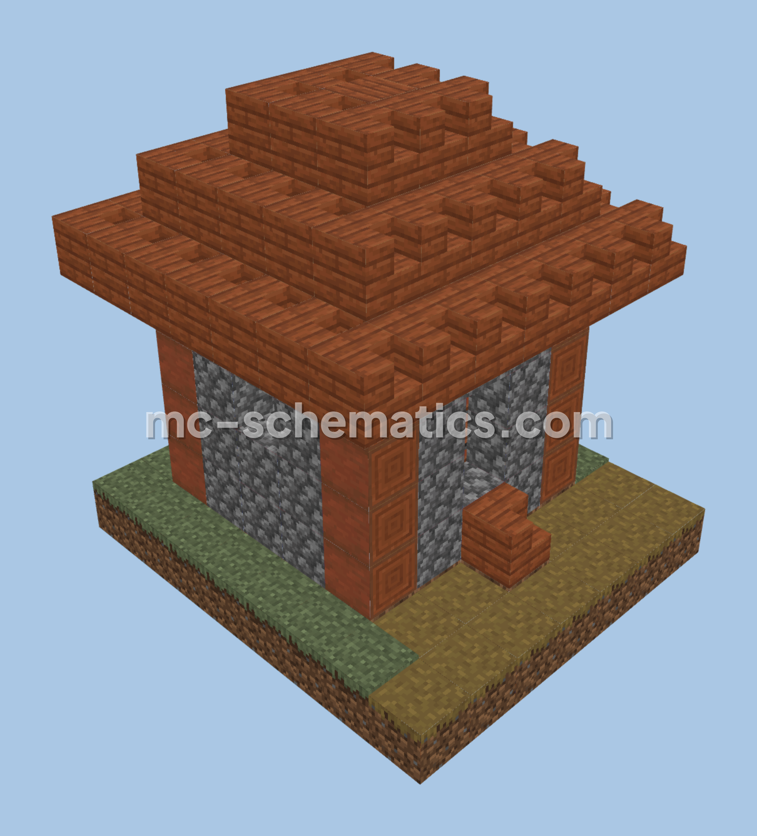 Simple Villager House Minecraft schematic preview