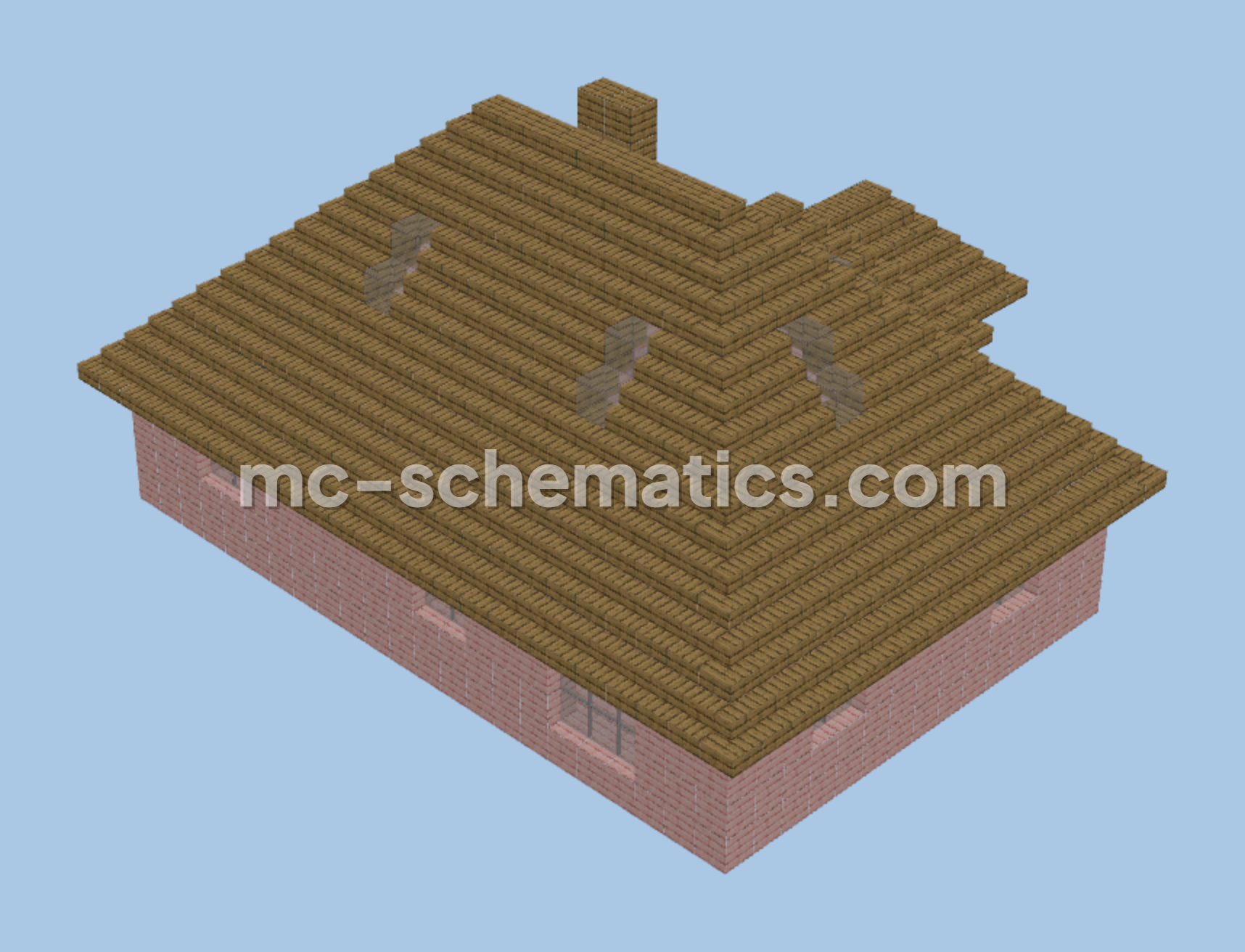 Simple Wooden House Minecraft schematic preview
