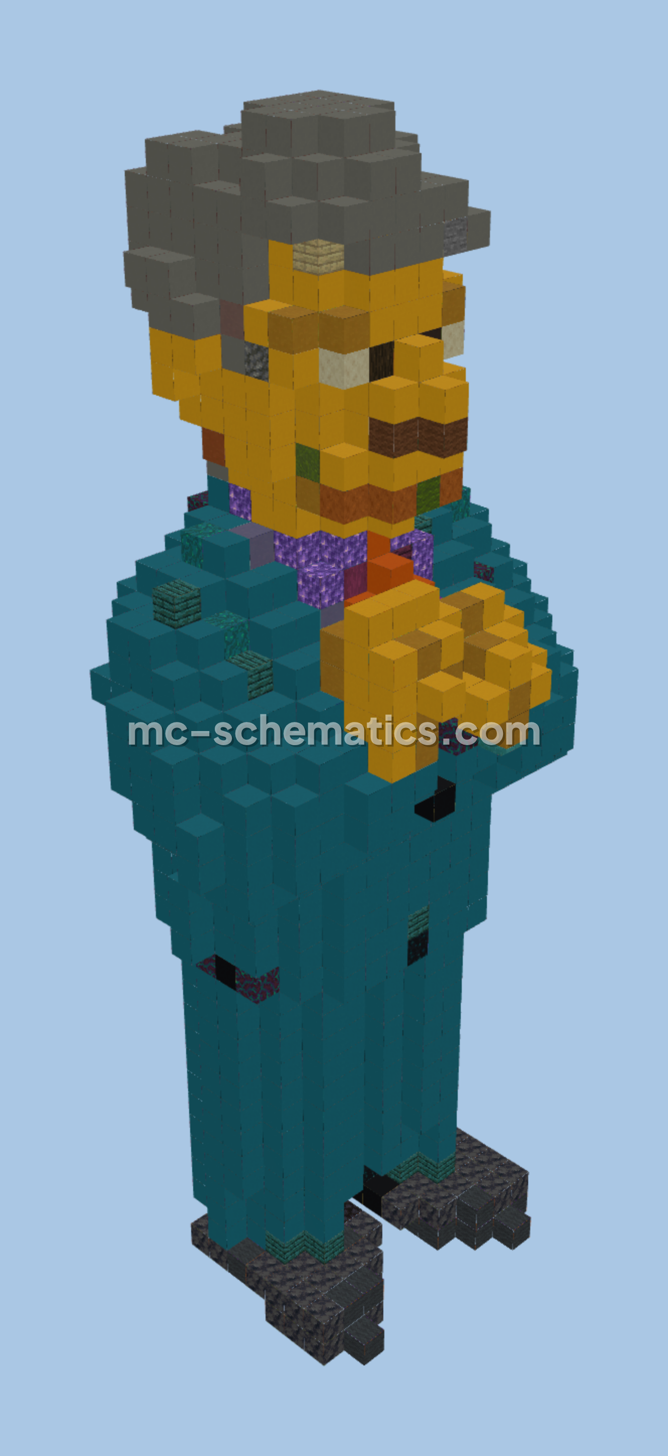Simpsons Principal Skinner Statue Minecraft schematic preview