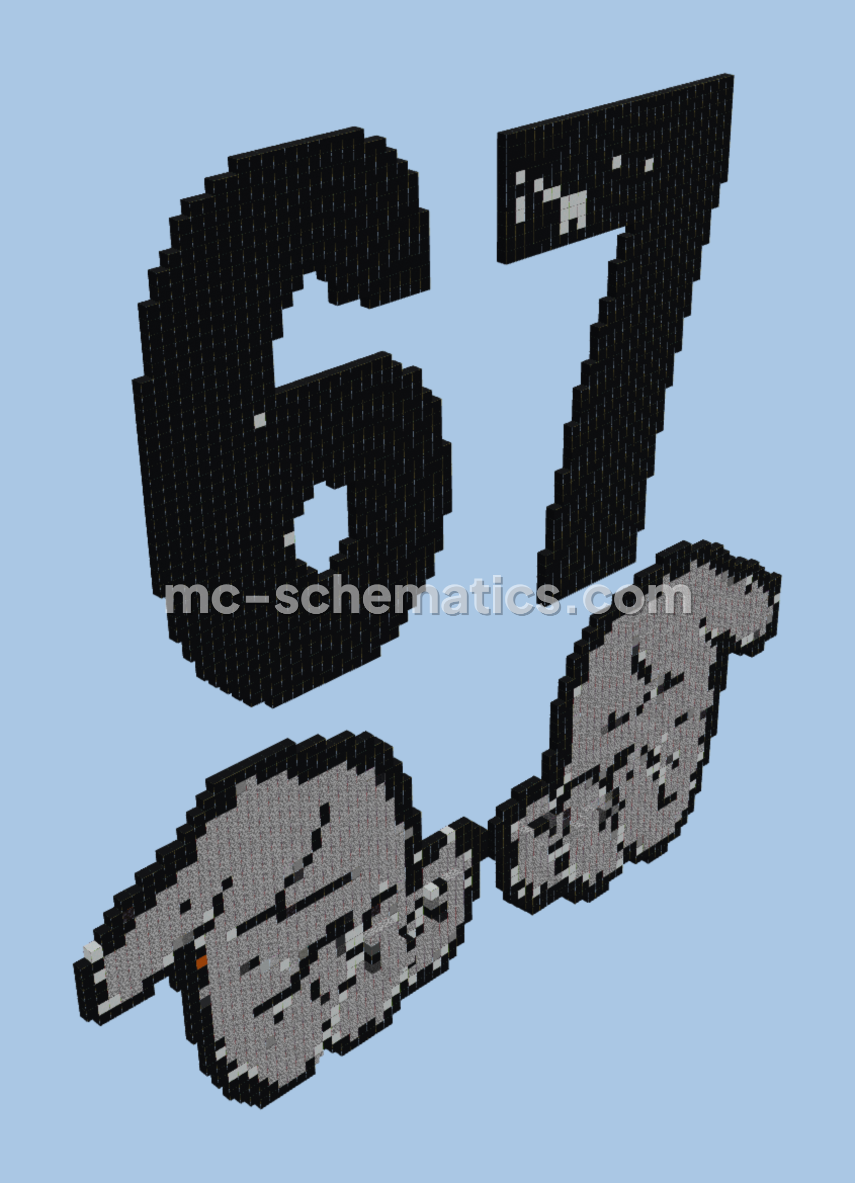 Six Seven Meme Structure Minecraft schematic preview