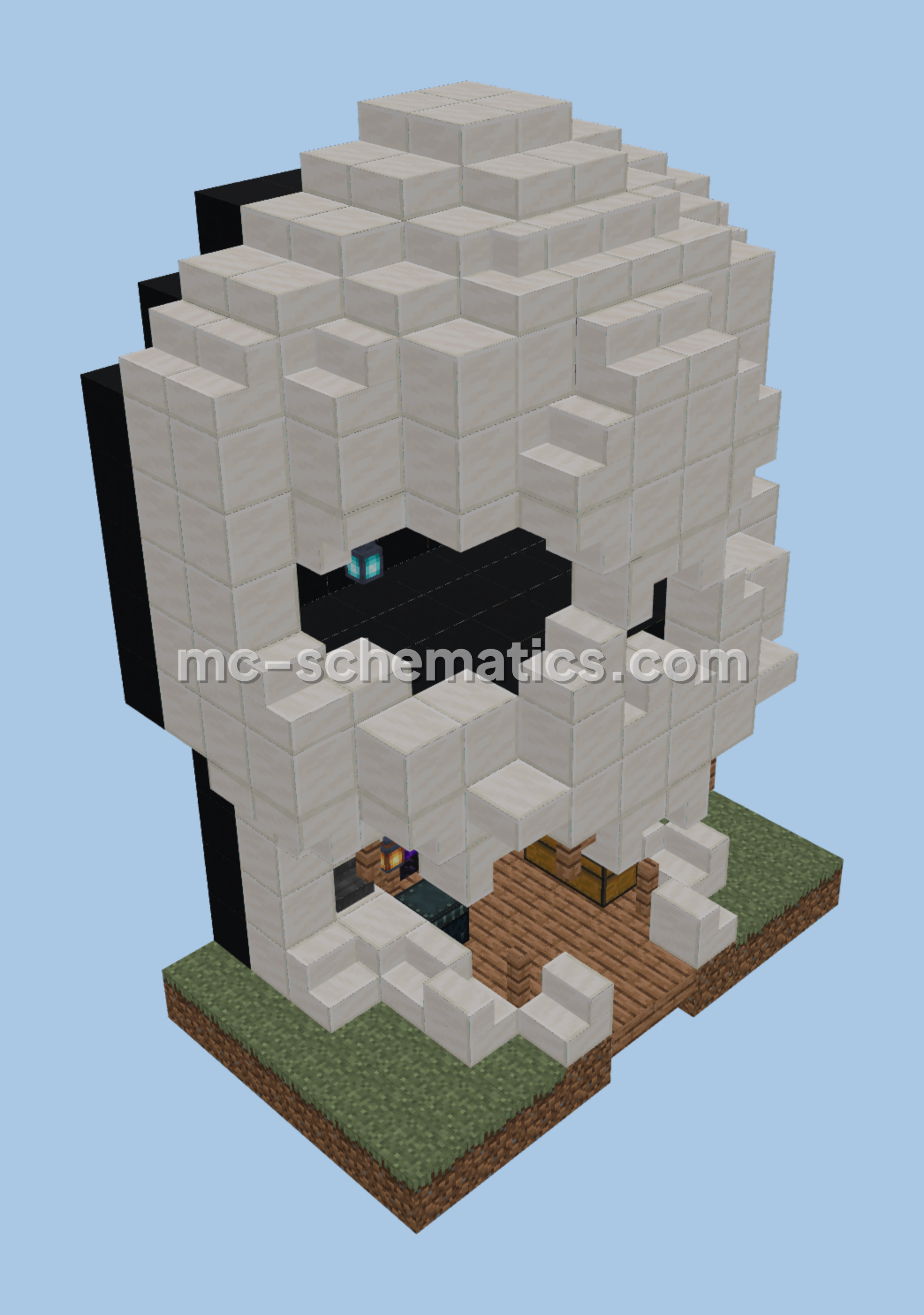 Skull Structure Part 2 Minecraft schematic preview