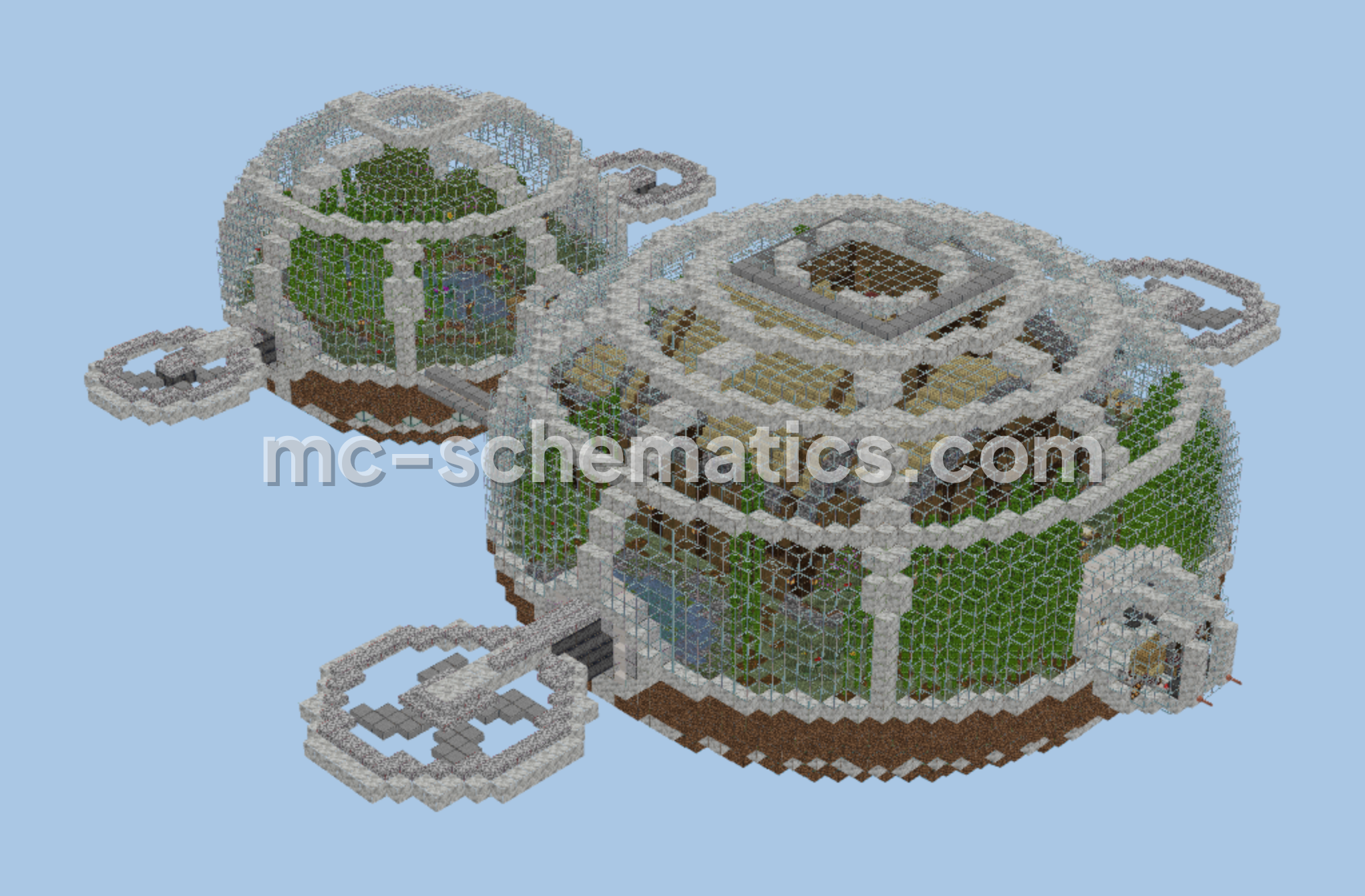 Sky Base Minecraft schematic preview