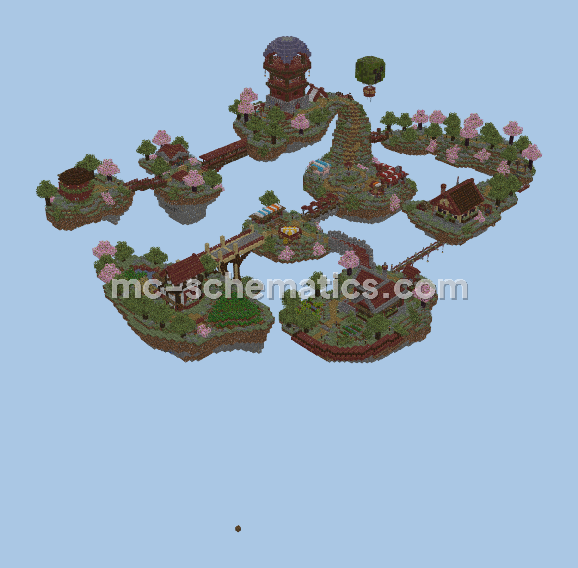 Sky Civilization Minecraft Build Minecraft schematic preview