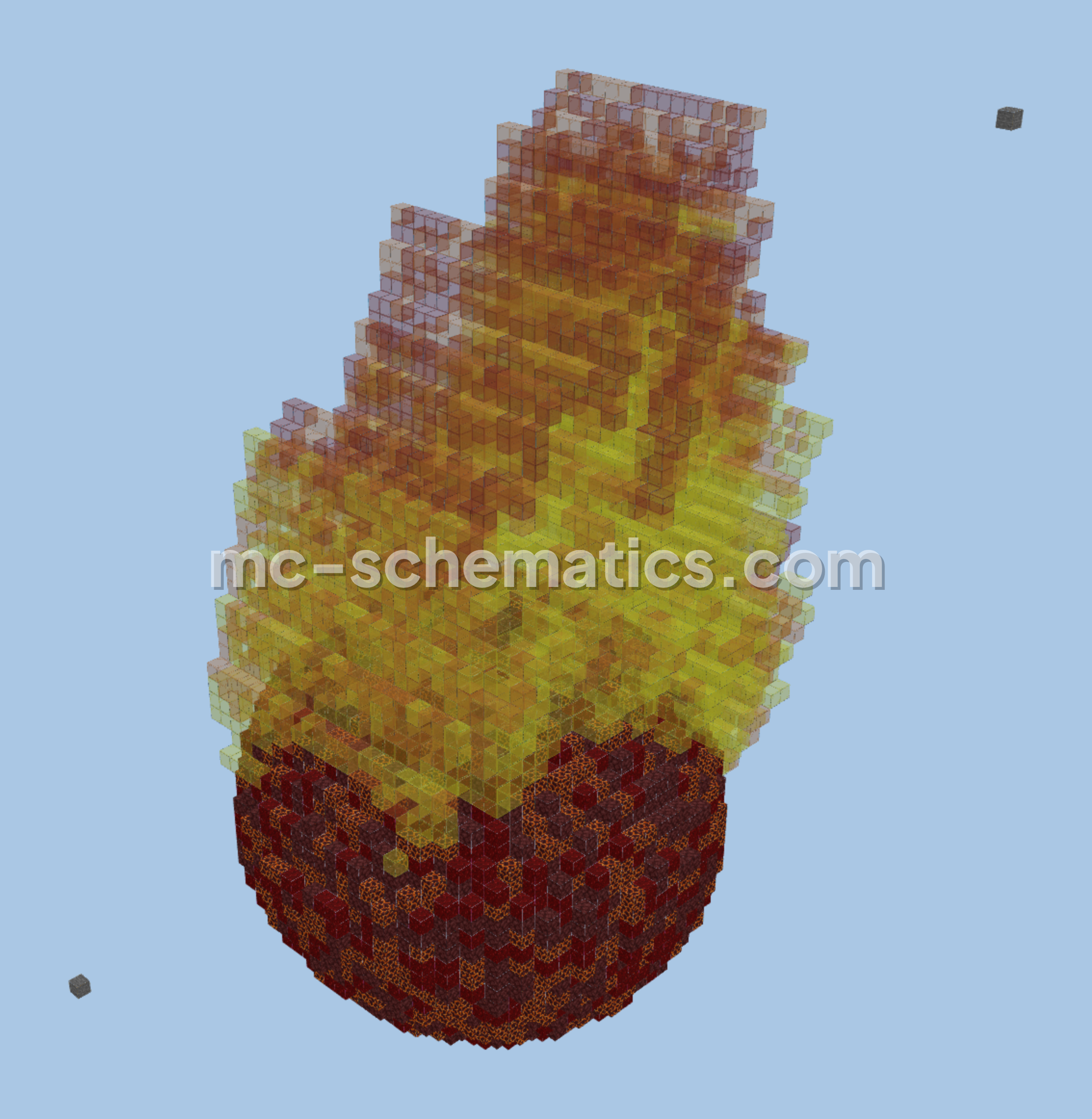 Sky Meteoroid Made of Magma Blocks Minecraft schematic preview