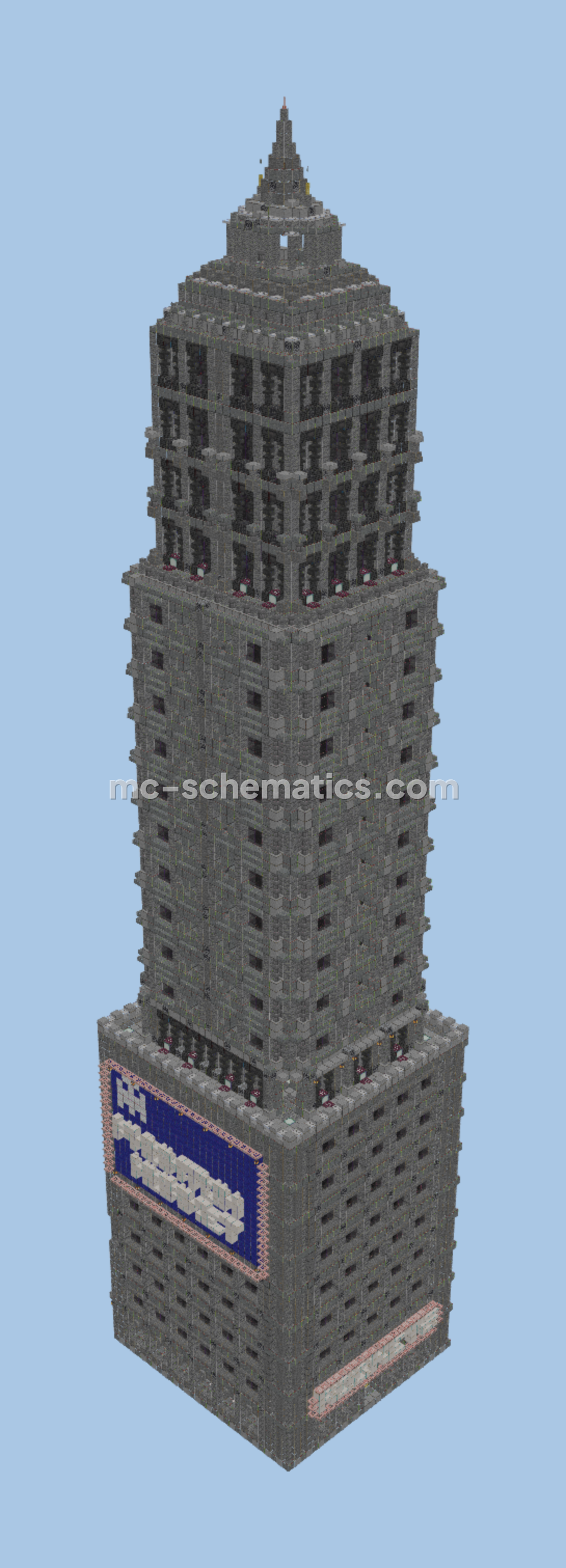 Skyscraper Rocket Farm Minecraft schematic preview
