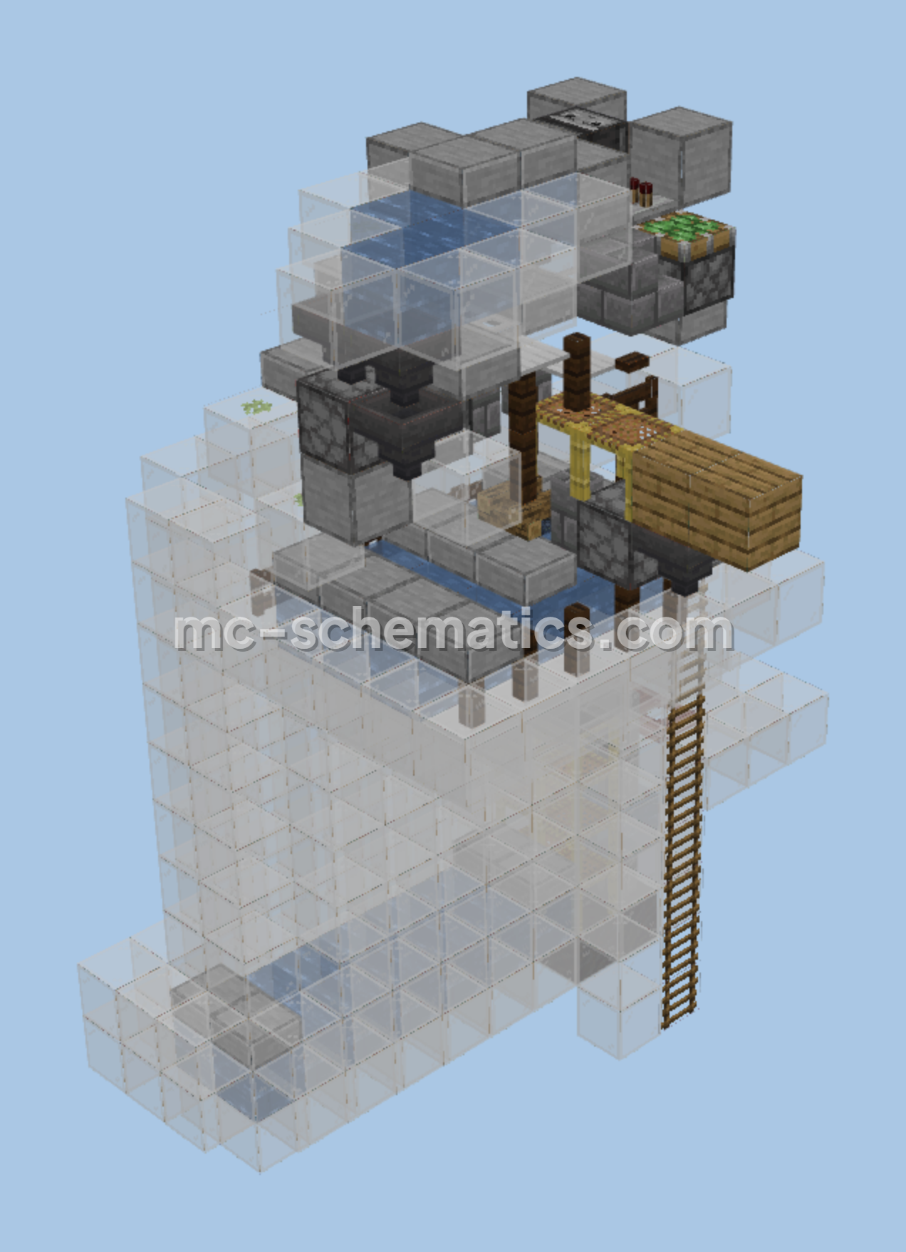 Slime Farm 100k Per Hour Minecraft schematic